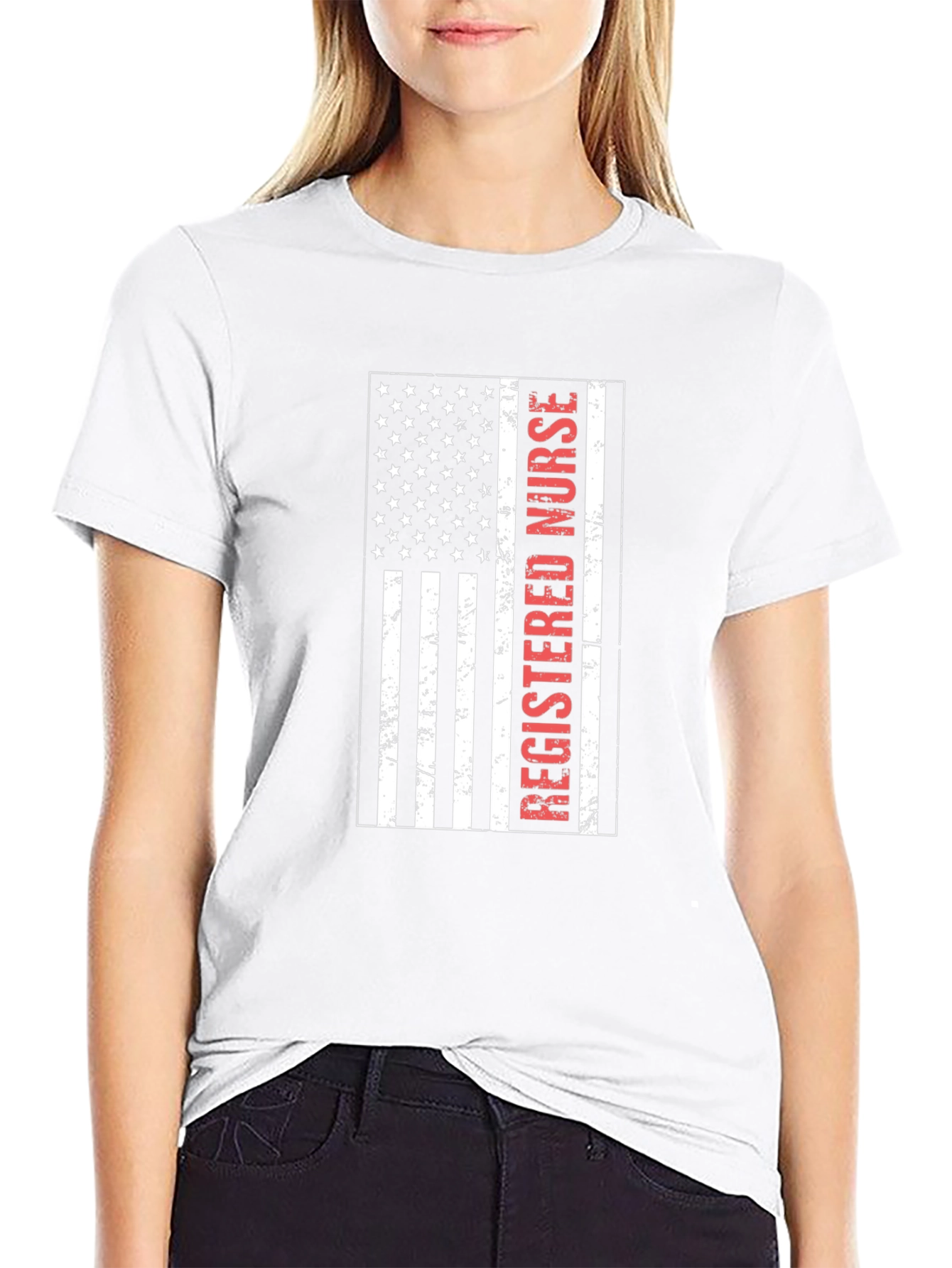 Registered Nurse American Flag T-Shirt