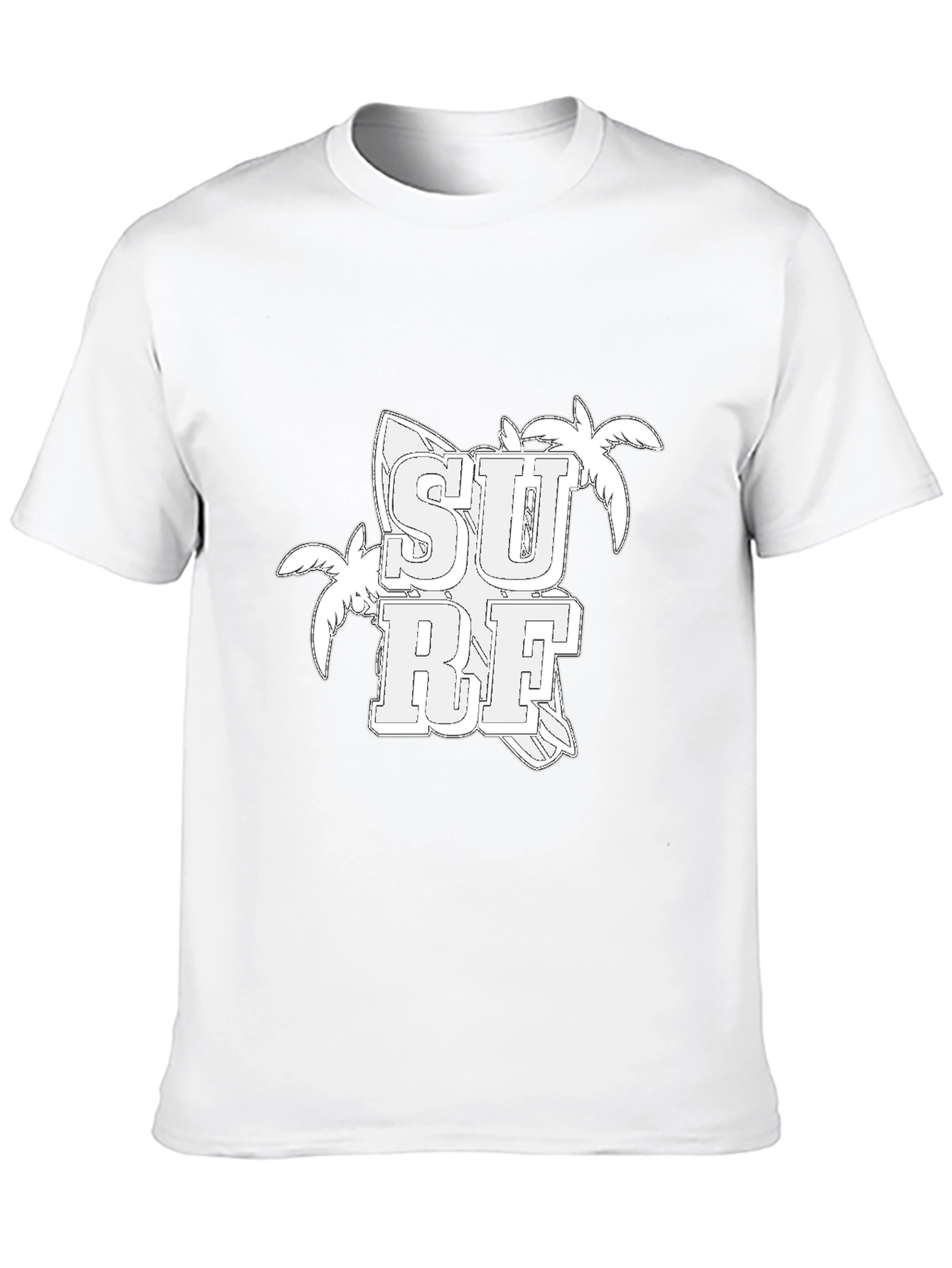 Surf Graphic Tee - Black Cotton T-Shirt