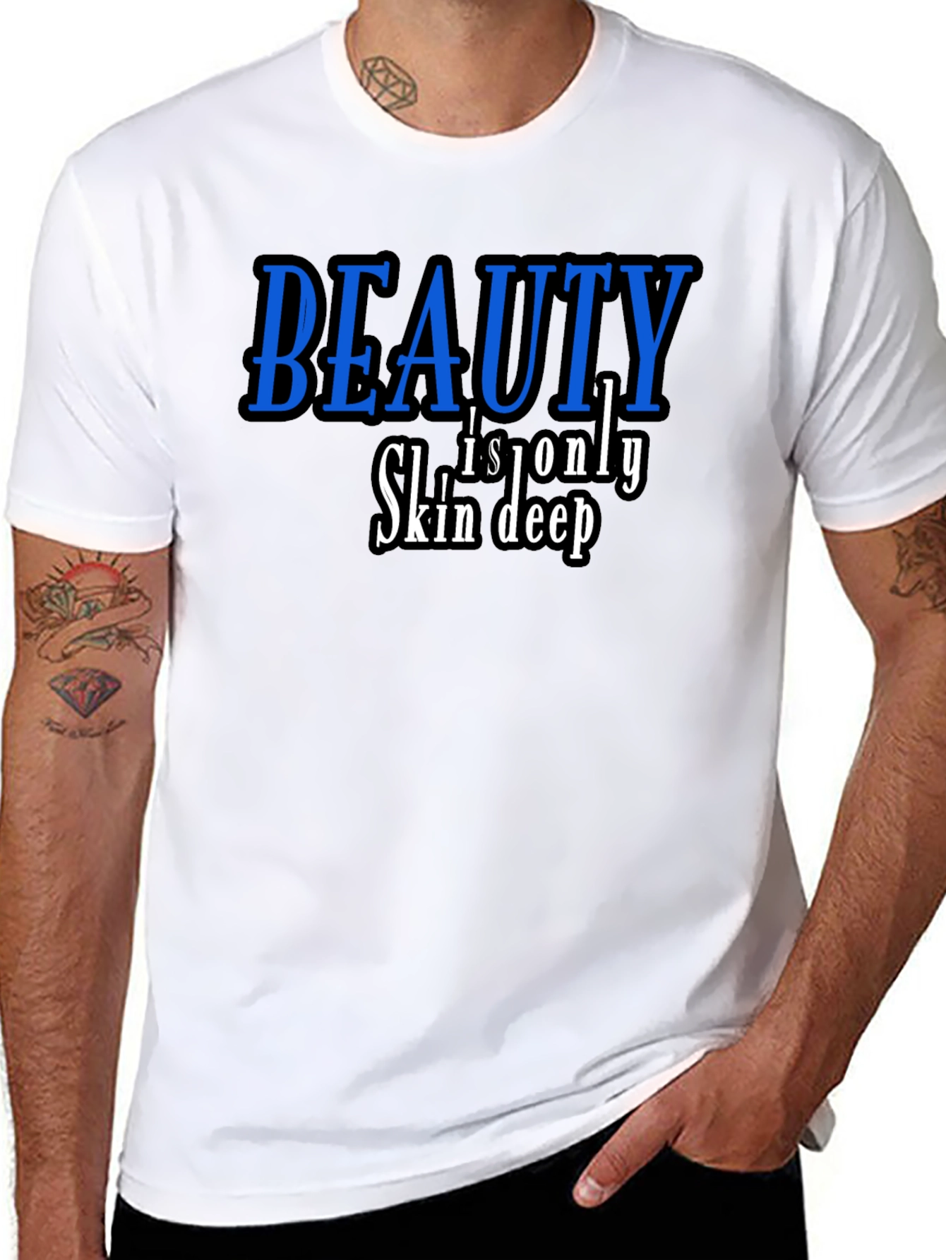 Beauty is Only Skin Deep Black T-Shirt