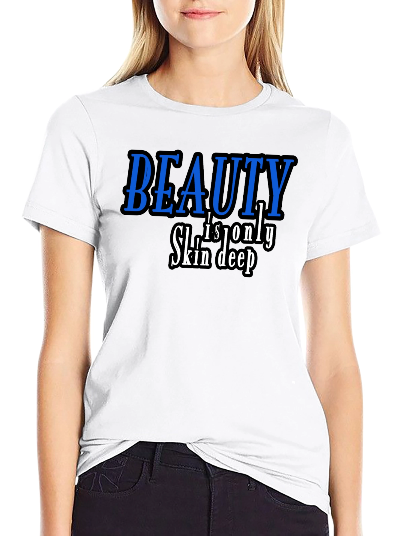 Beauty is Only Skin Deep Black T-Shirt