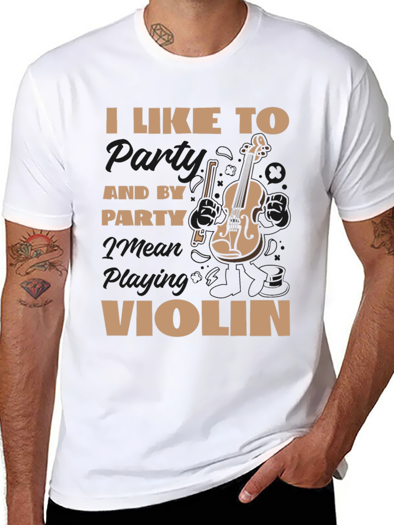I Like To Party Violin T-Shirt