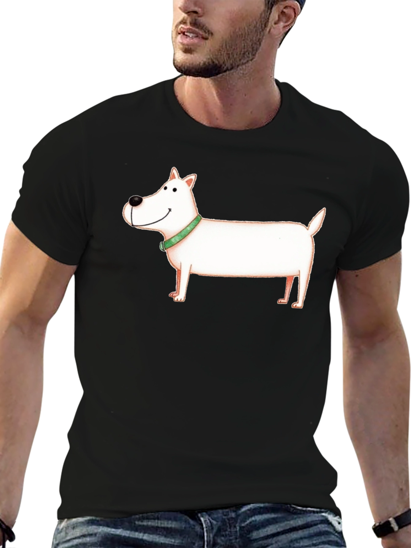 Cartoon Dog Graphic T-Shirt