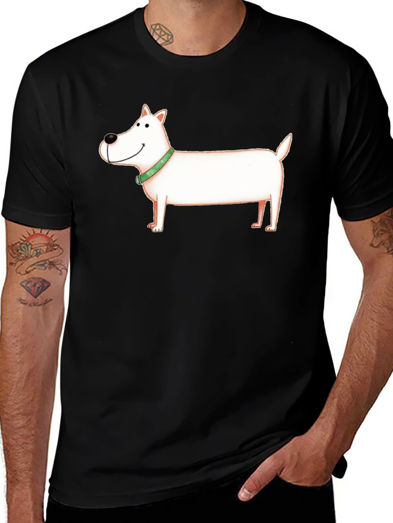 Cartoon Dog Graphic T-Shirt