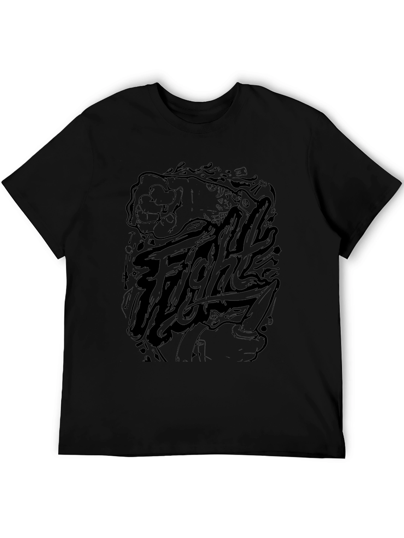 Fight Graphic Tee - Mens Black T-Shirt