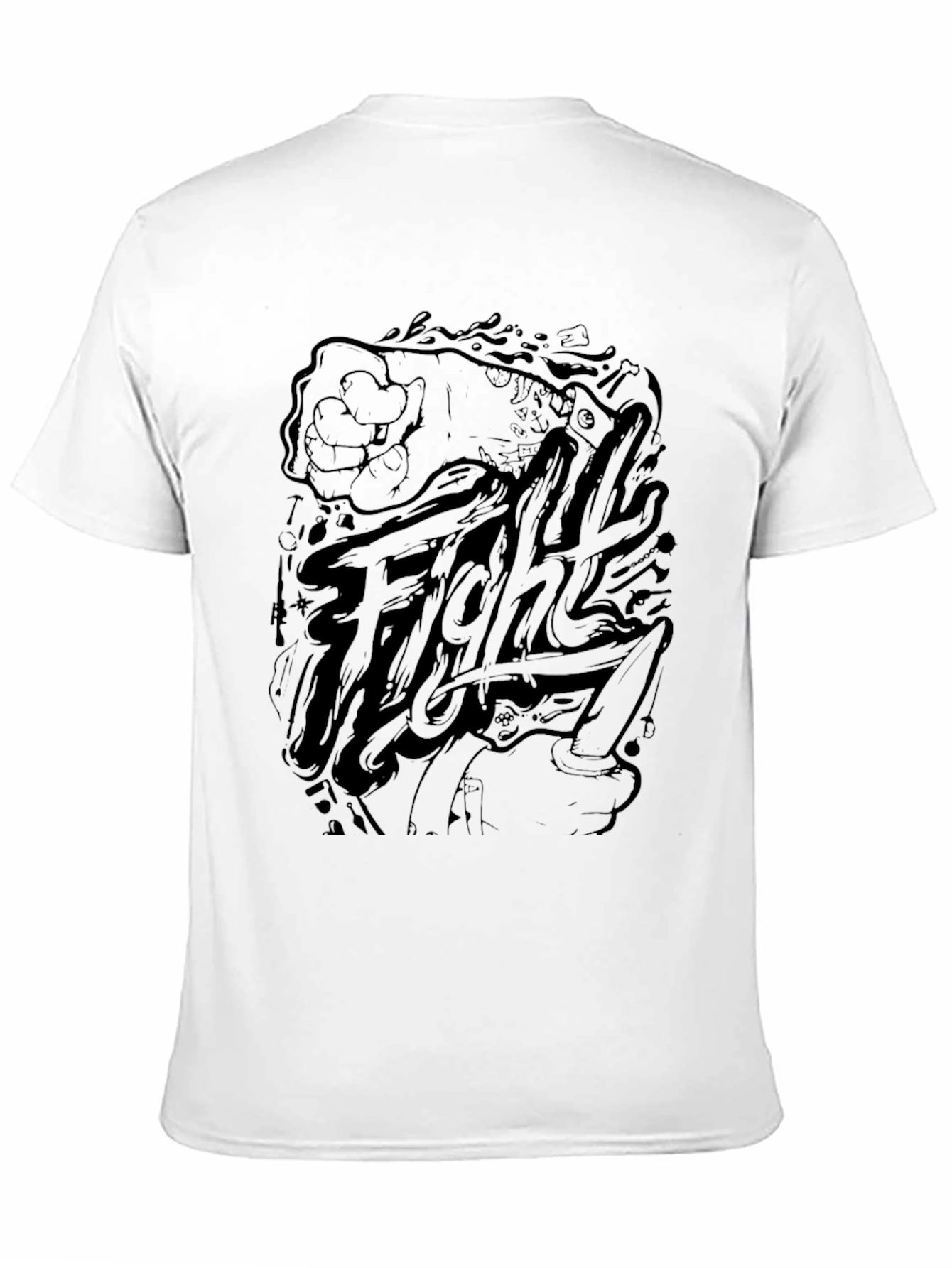 Fight Graphic Tee - Mens Black T-Shirt