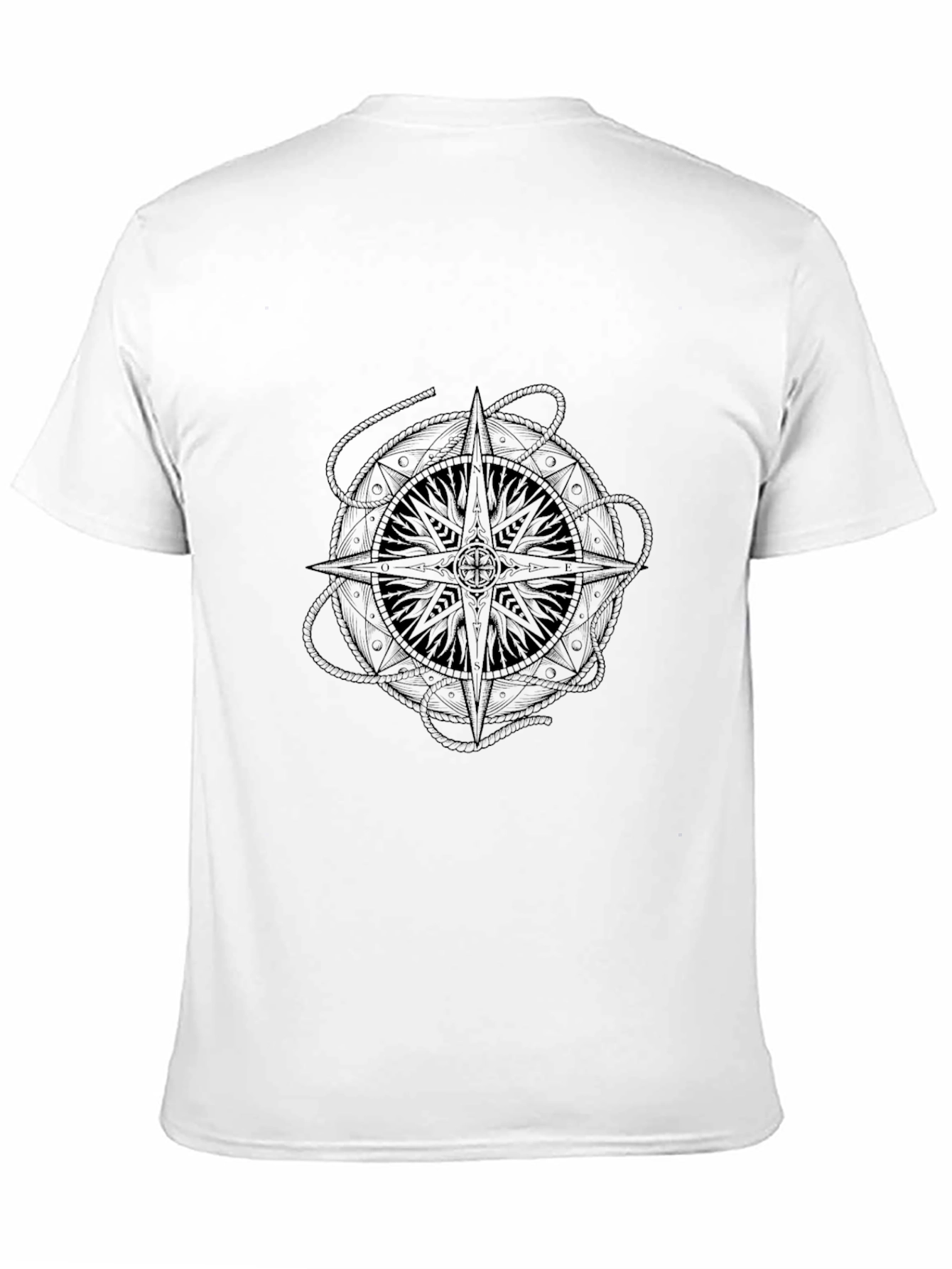 Nautical Compass Graphic Black T-Shirt