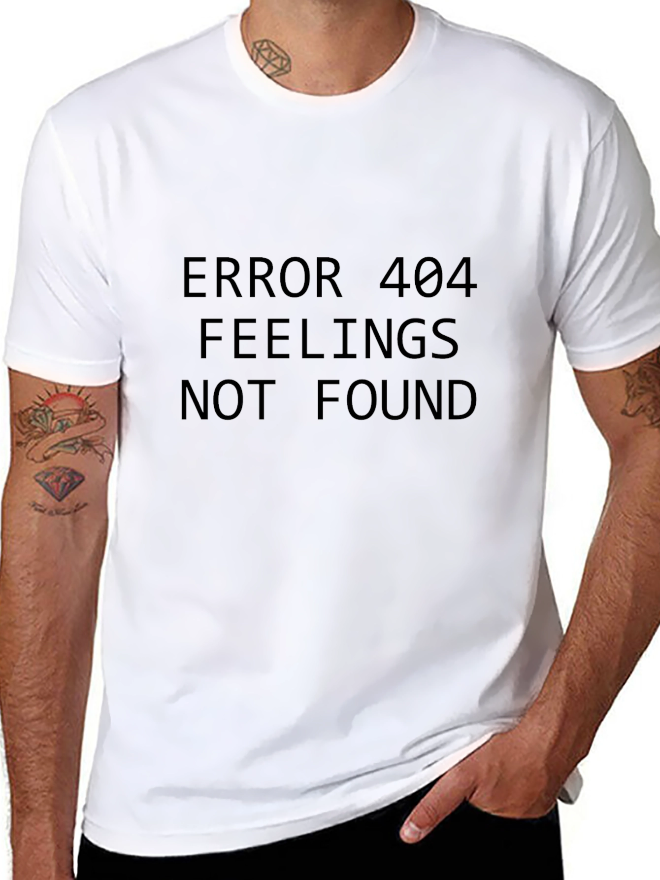Error 404 Feelings Not Found Graphic T-Shirt