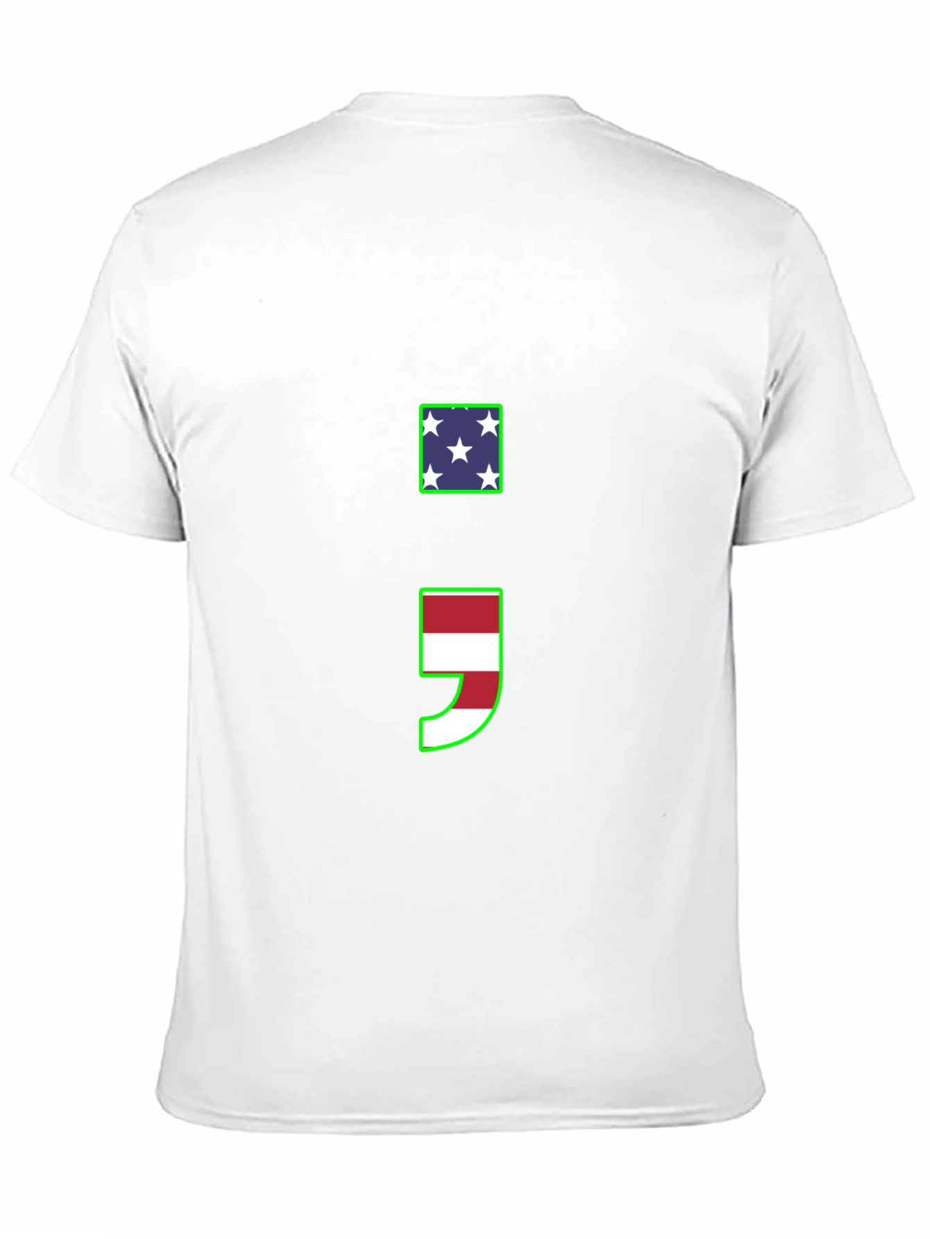 Semicolon Flag Graphic T-Shirt - Black