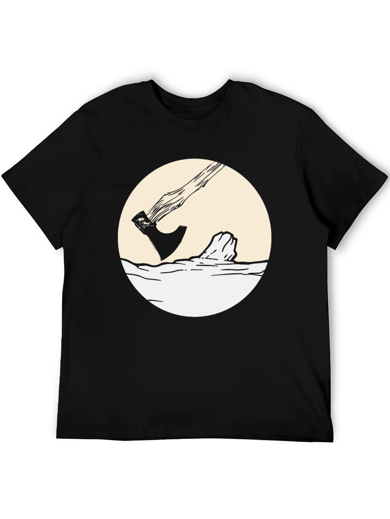 Axe Chop Crew Neck T-Shirt - Black