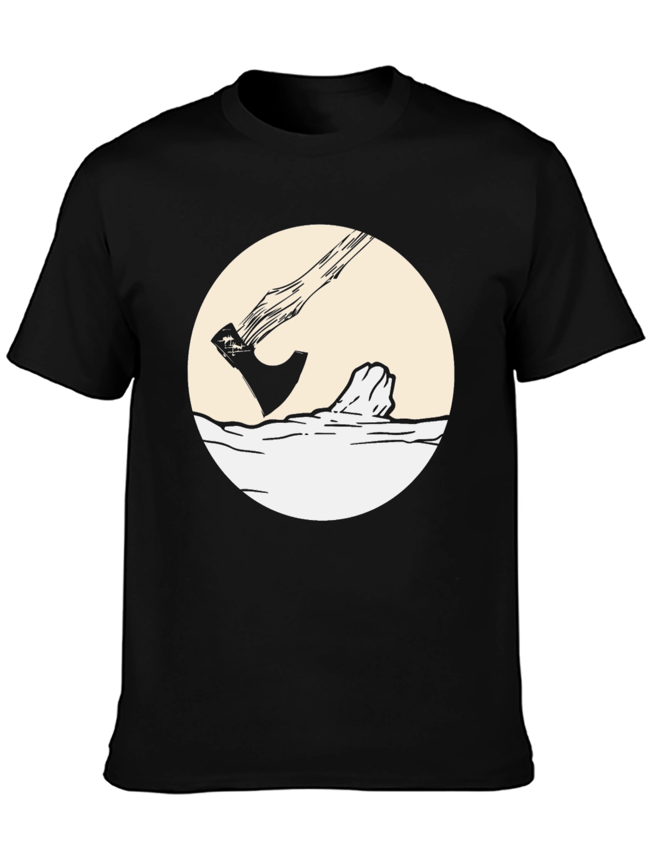 Axe Chop Crew Neck T-Shirt - Black