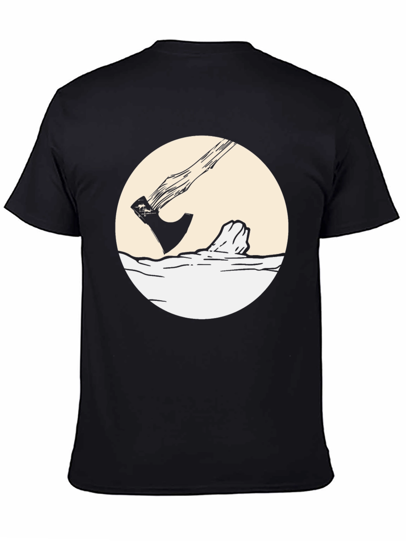 Axe Chop Crew Neck T-Shirt - Black