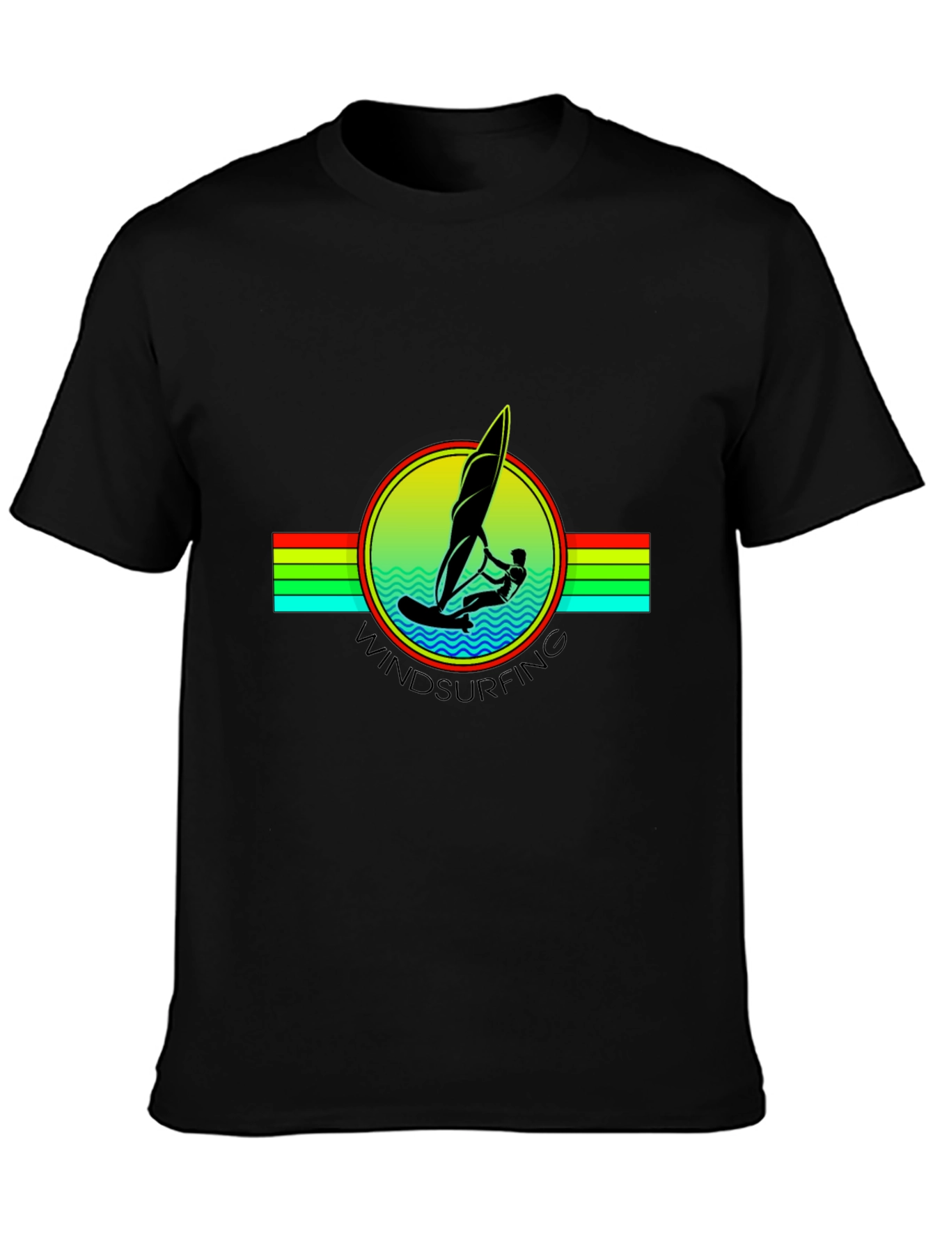 Windsurfing Graphic Tee - Black