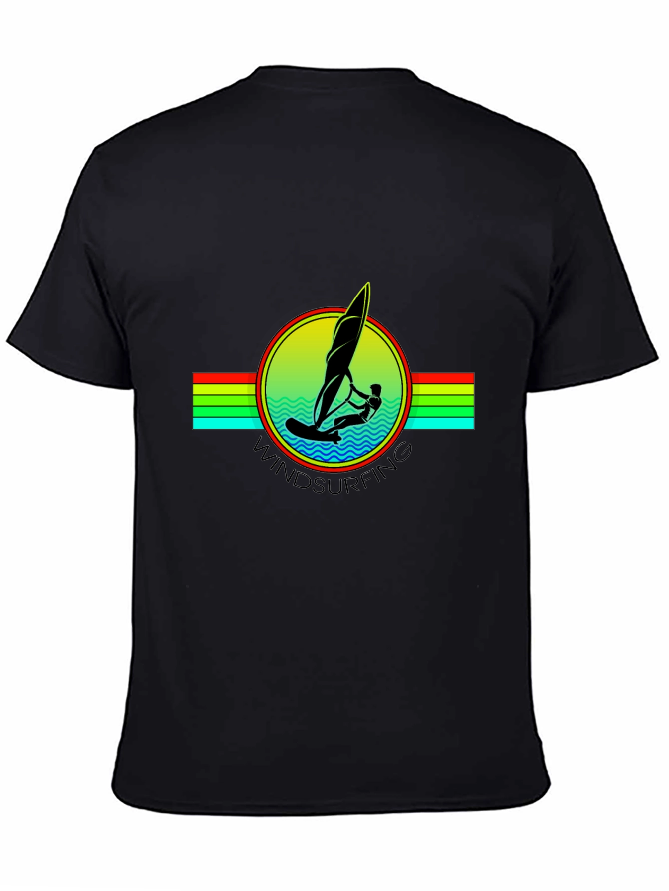 Windsurfing Graphic Tee - Black