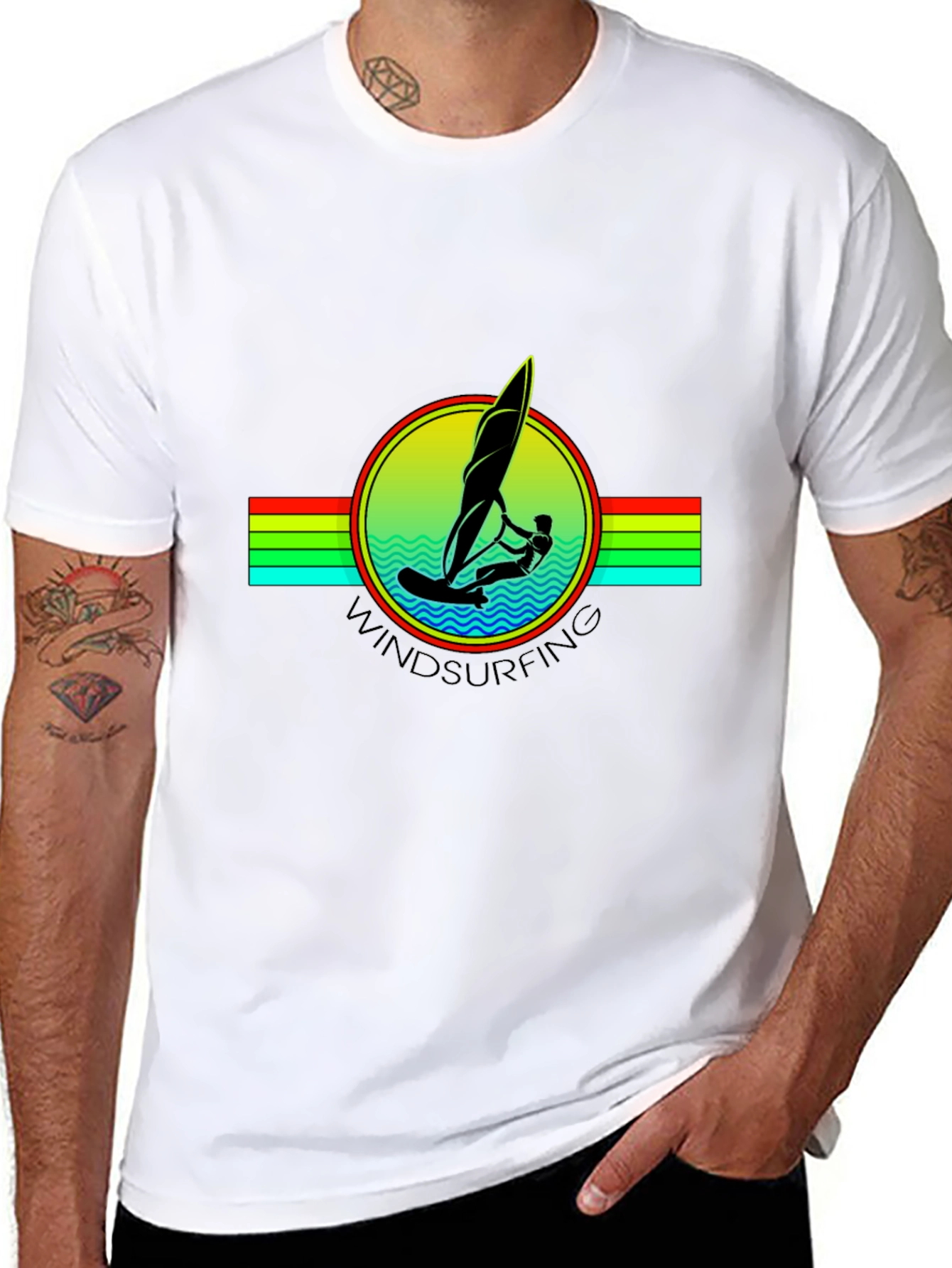 Windsurfing Graphic Tee - Black