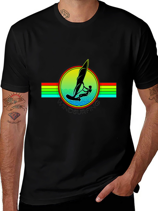 Windsurfing Graphic Tee - Black