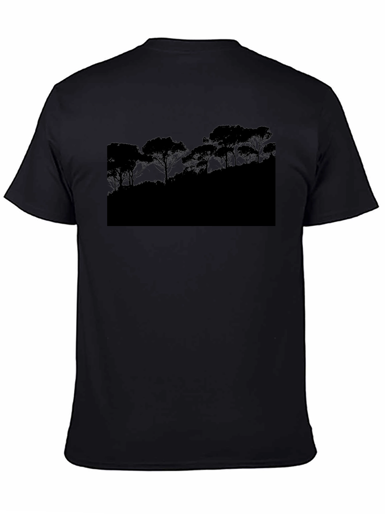 Shadow Tree Silhouette Black T-Shirt