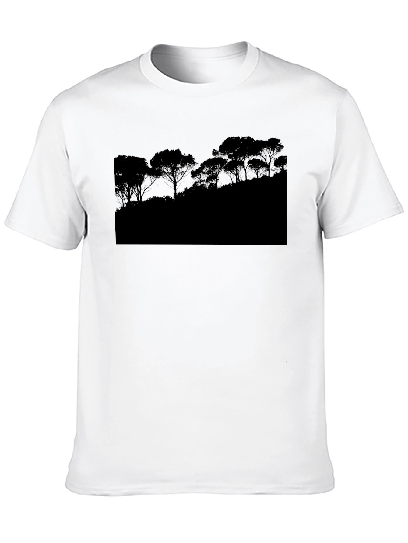 Shadow Tree Silhouette Black T-Shirt