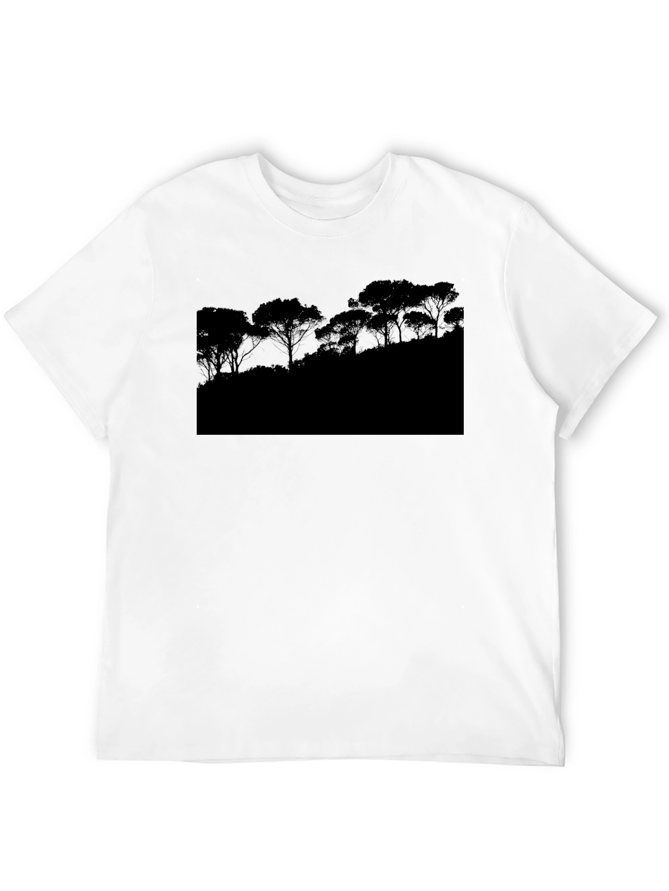 Shadow Tree Silhouette Black T-Shirt
