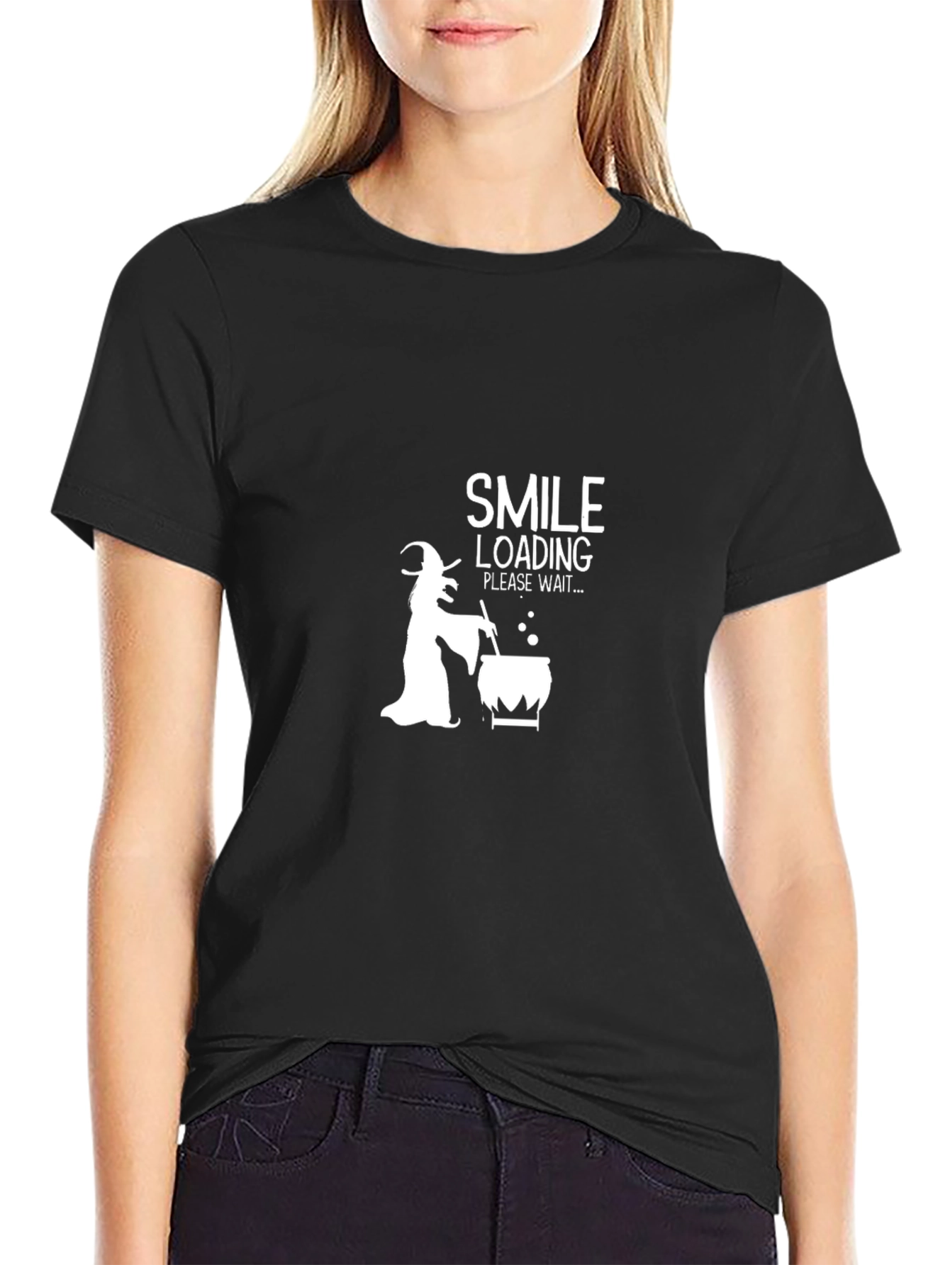 Smile Loading T-Shirt - Witch Design