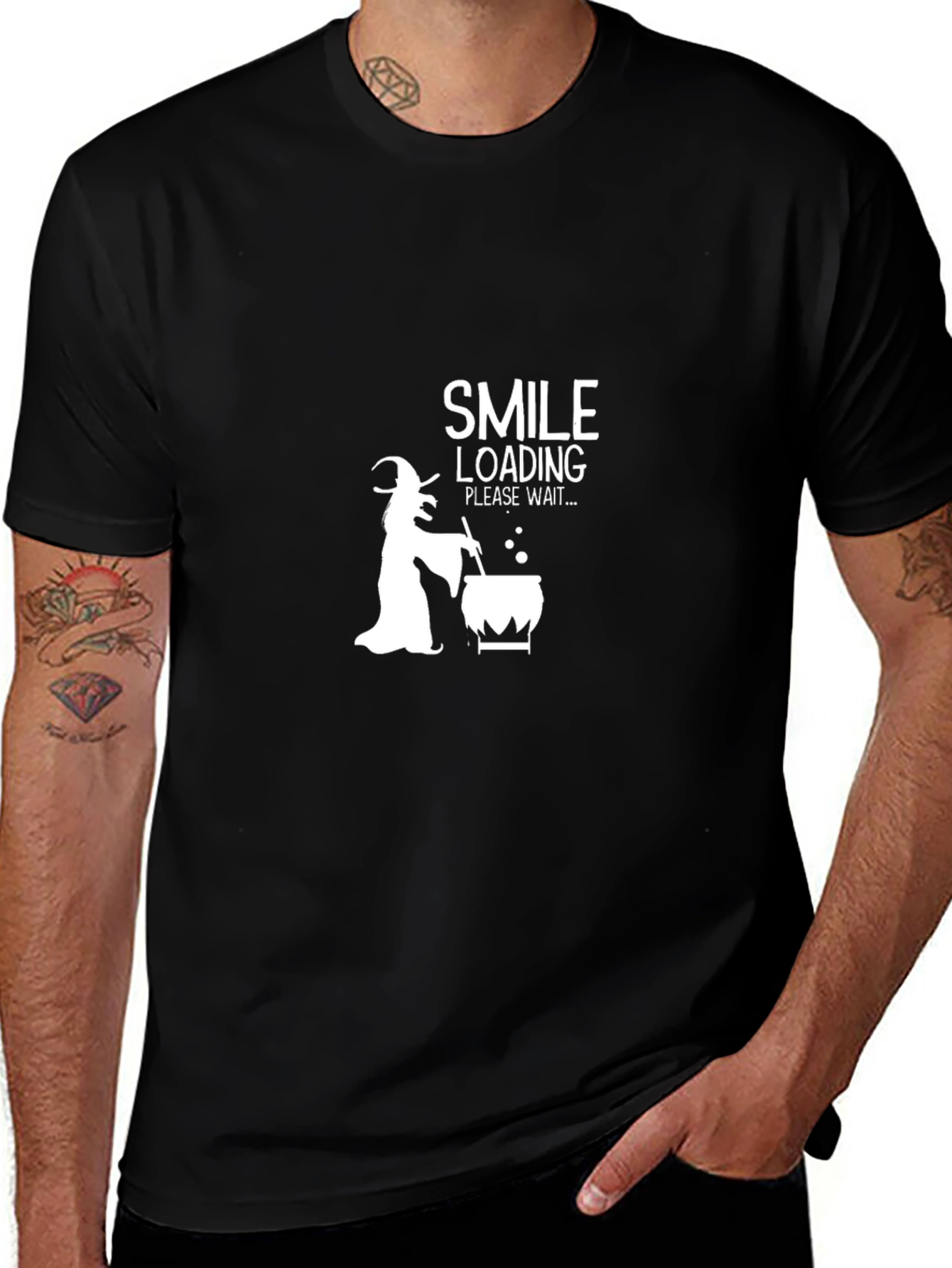 Smile Loading T-Shirt - Witch Design