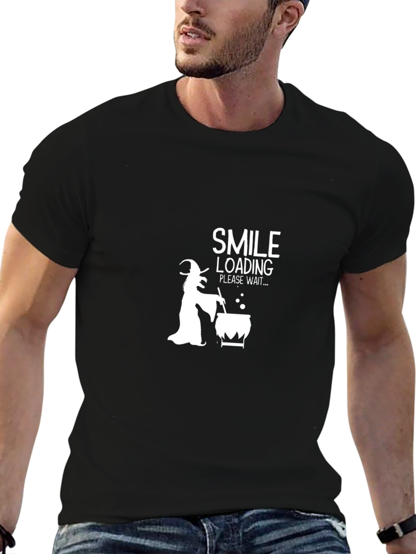 Smile Loading T-Shirt - Witch Design
