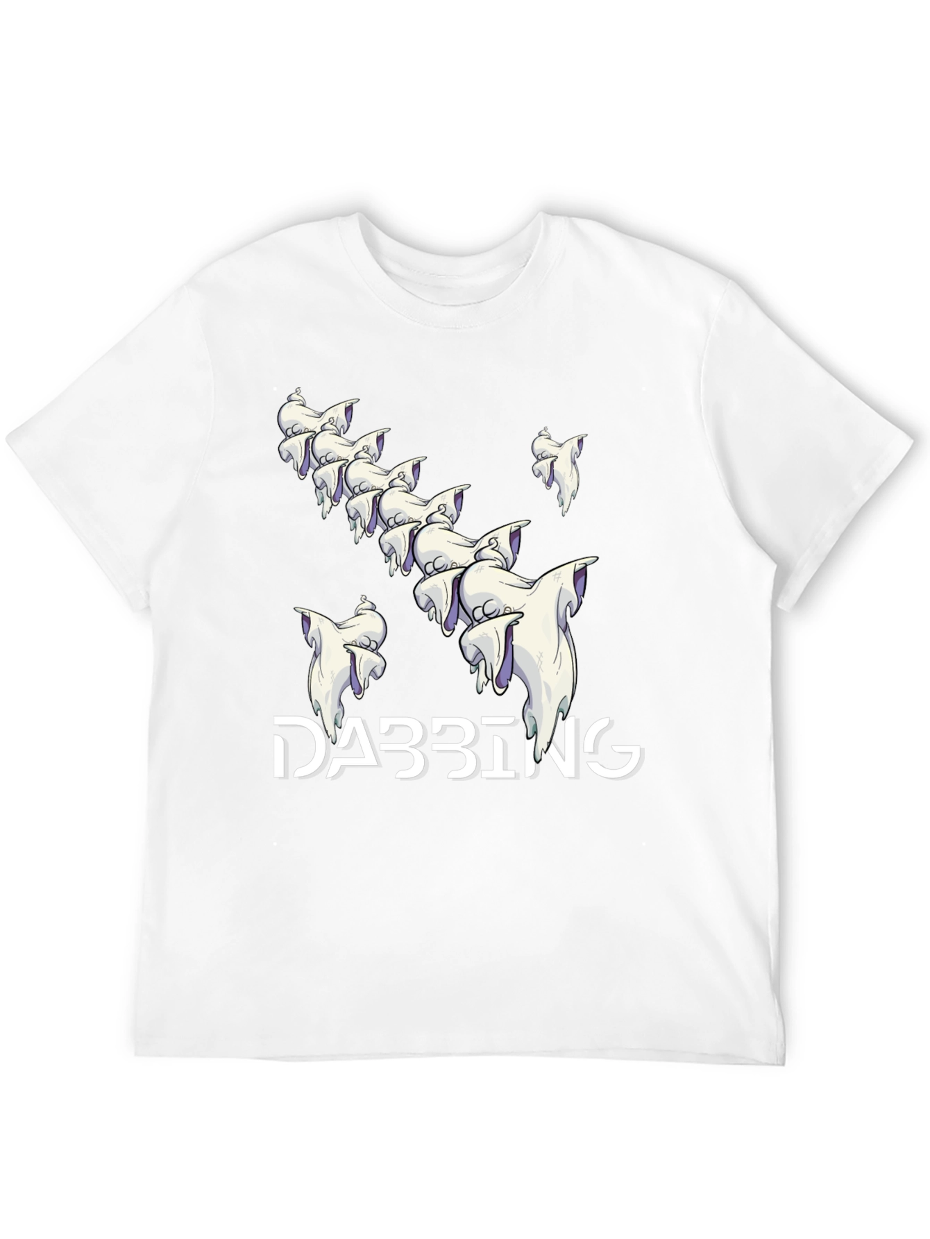 Dabbing Ghosts Graphic T-Shirt - Spooky Season Style