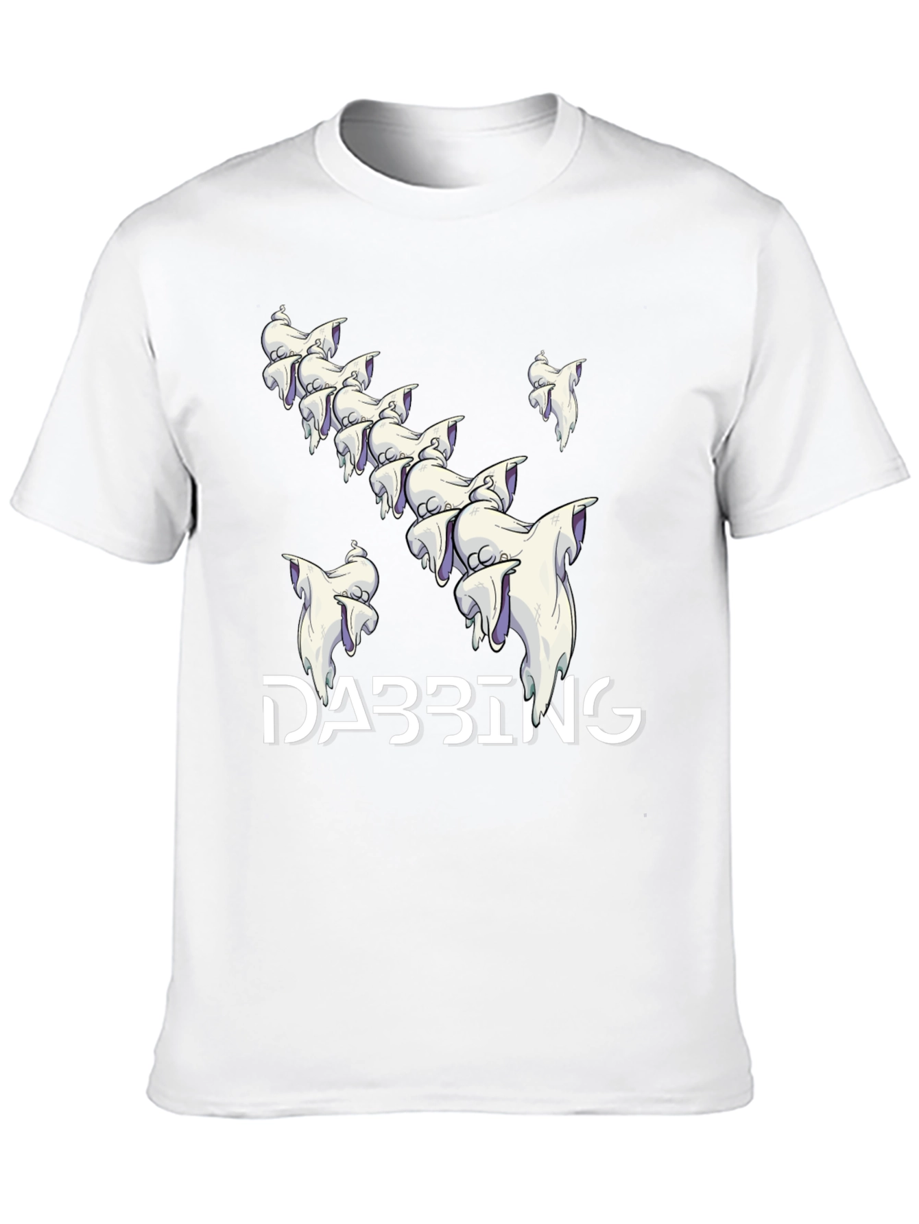 Dabbing Ghosts Graphic T-Shirt - Spooky Season Style