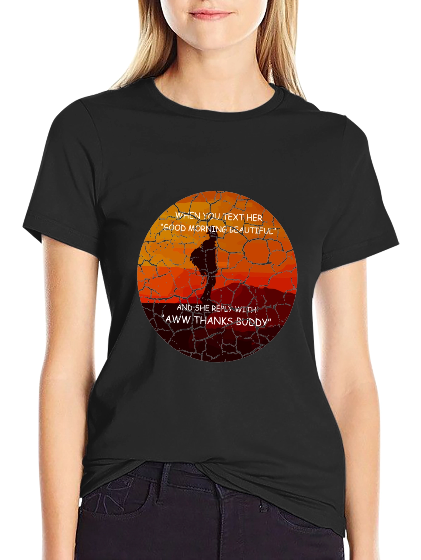 Humorous Aww Thanks Buddy Graphic Tee