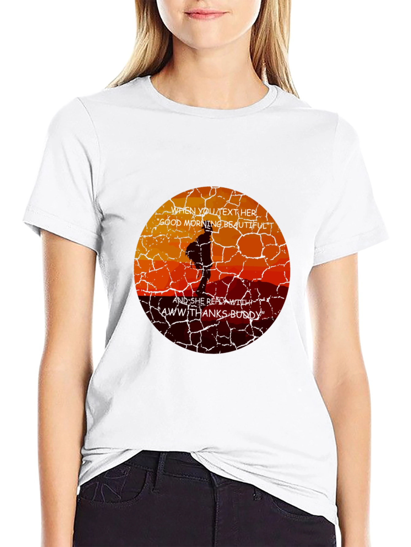 Humorous Aww Thanks Buddy Graphic Tee