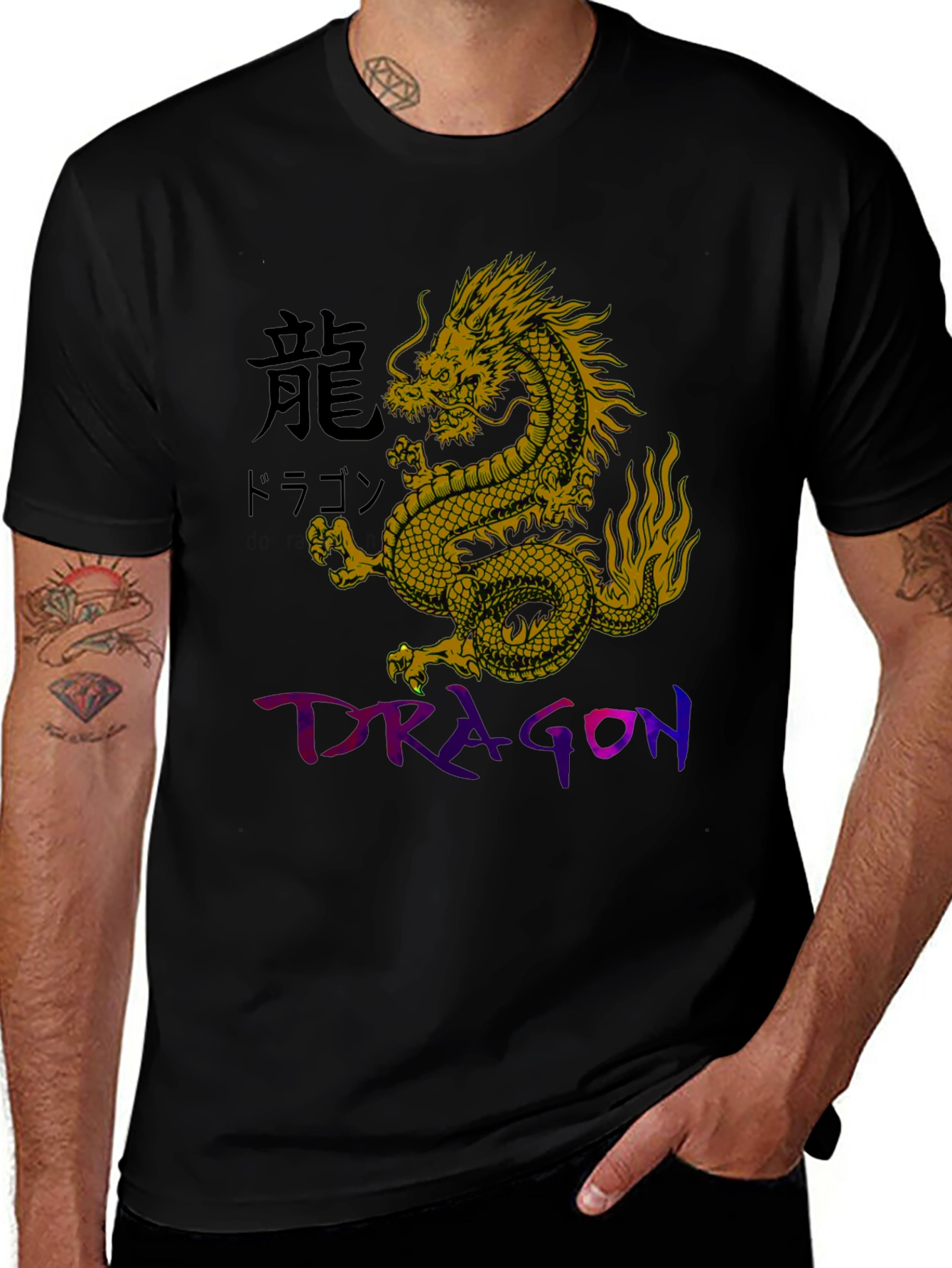 Dragon Graphic Black T-Shirt