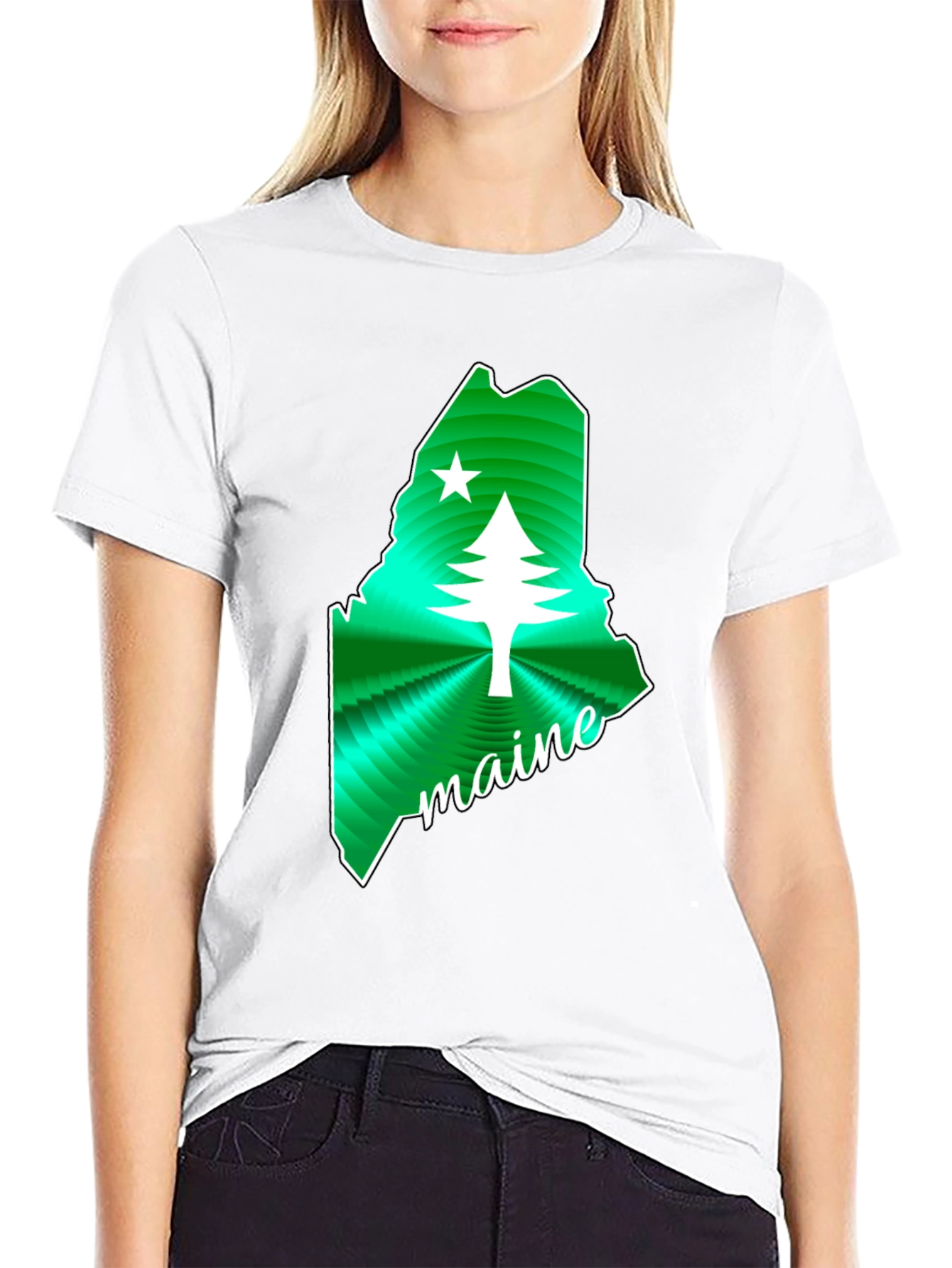 Maine State Pride T-Shirt - Green