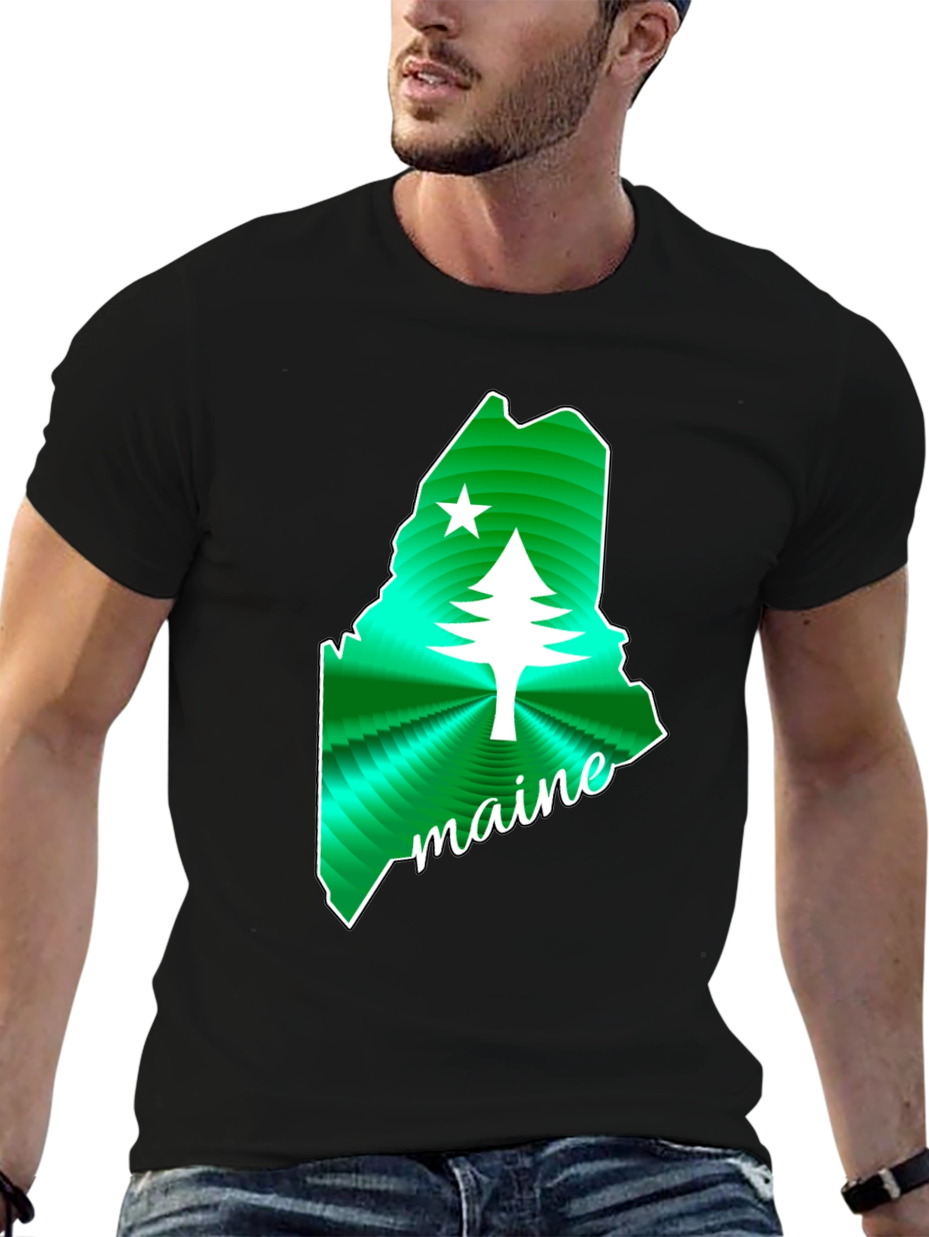 Maine State Pride T-Shirt - Green