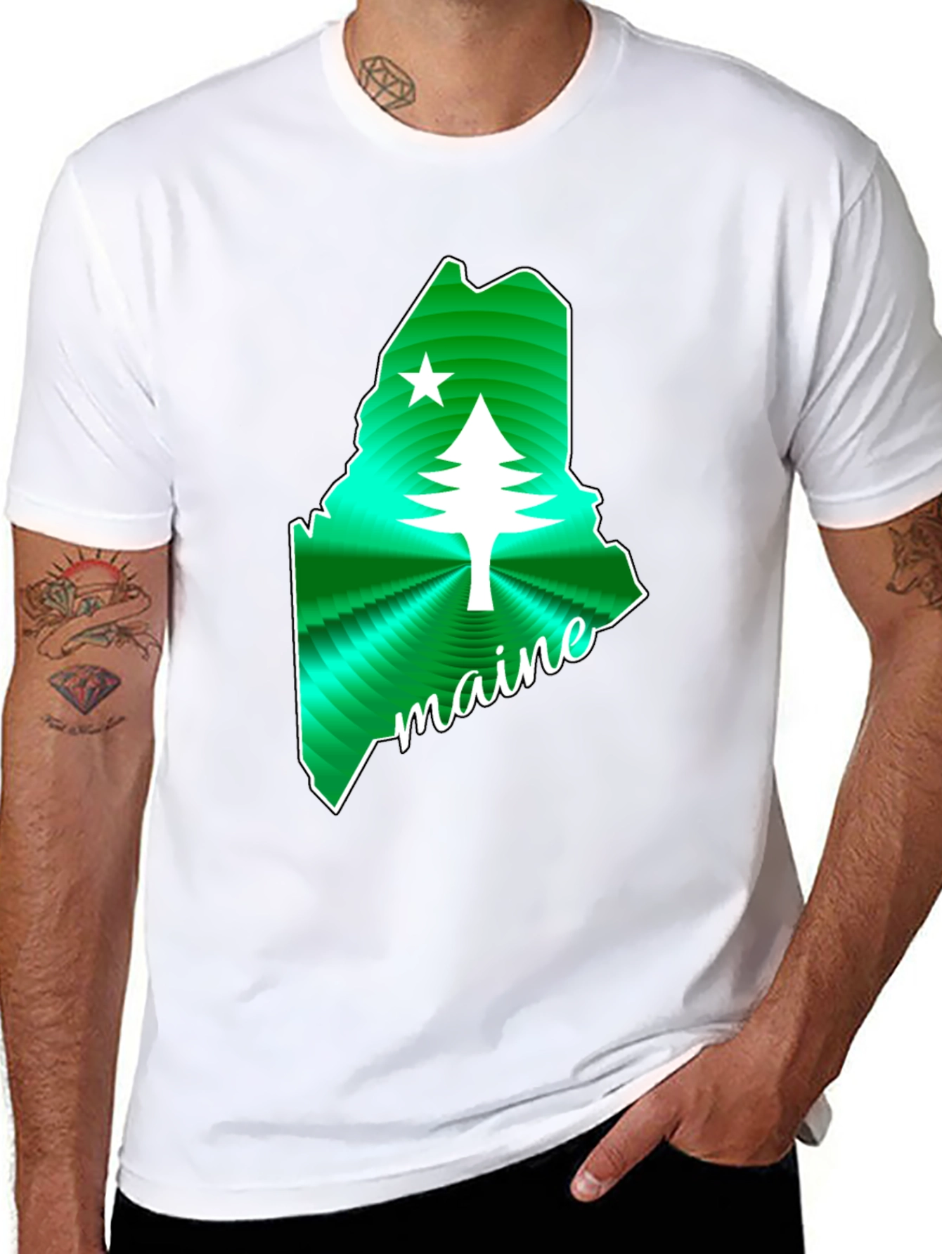 Maine State Pride T-Shirt - Green