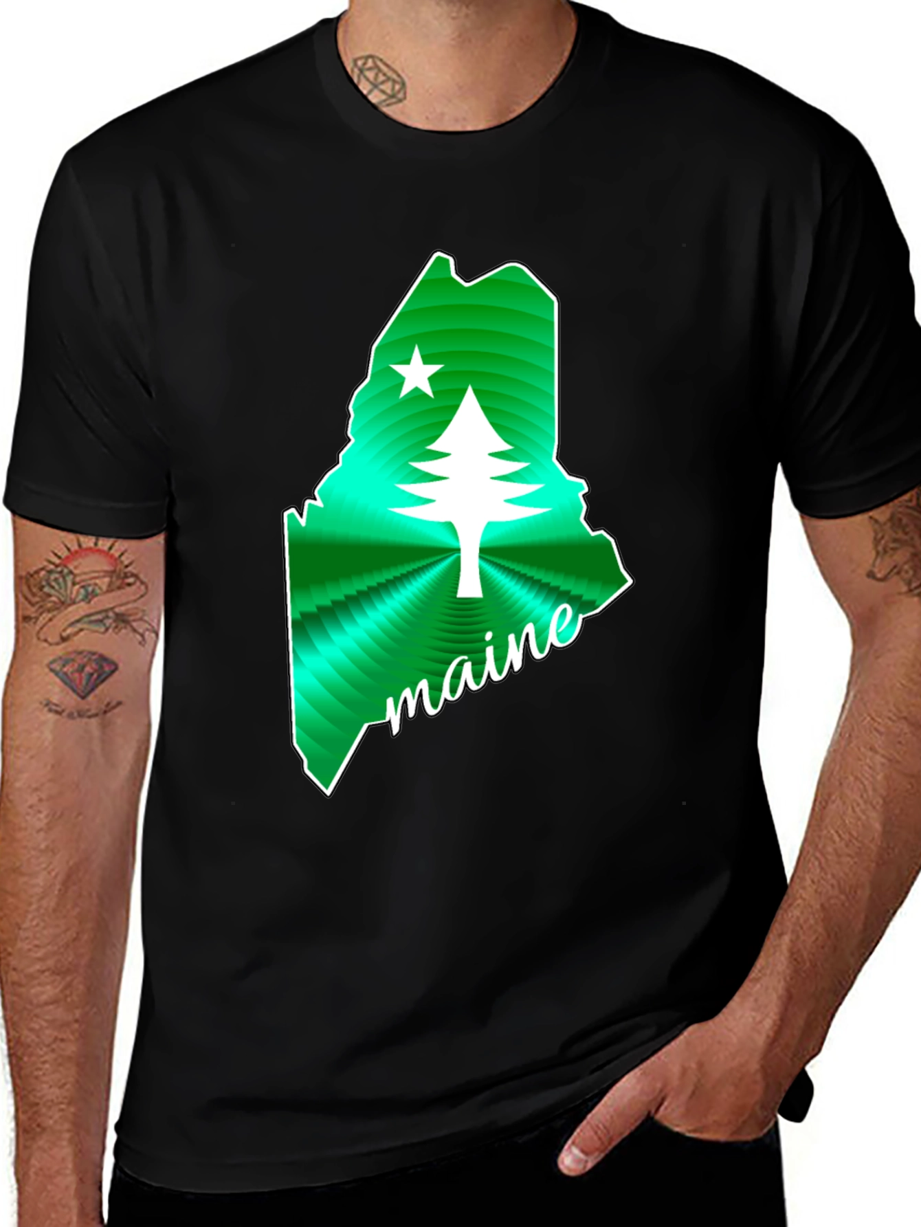 Maine State Pride T-Shirt - Green