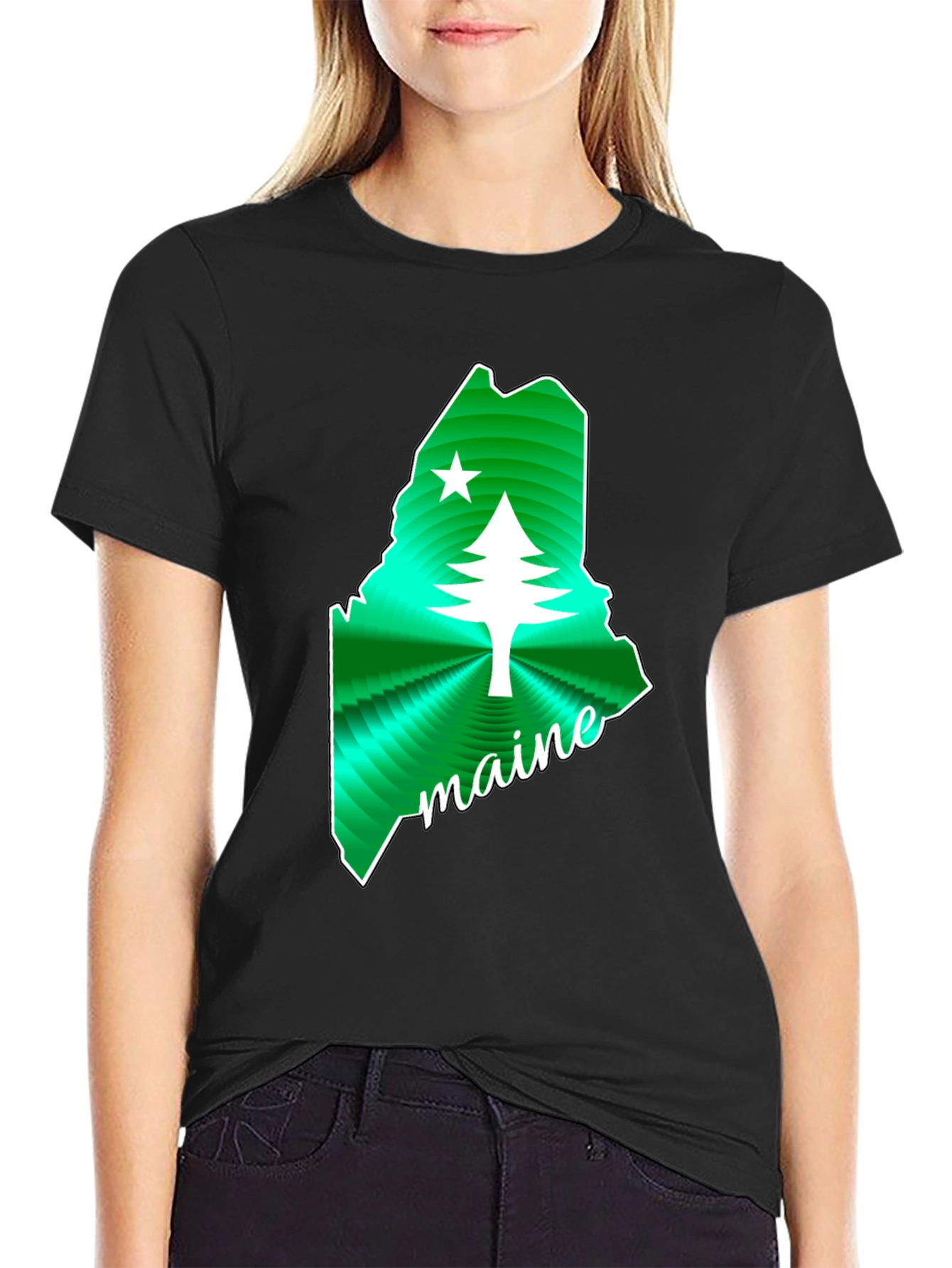 Maine State Pride T-Shirt - Green