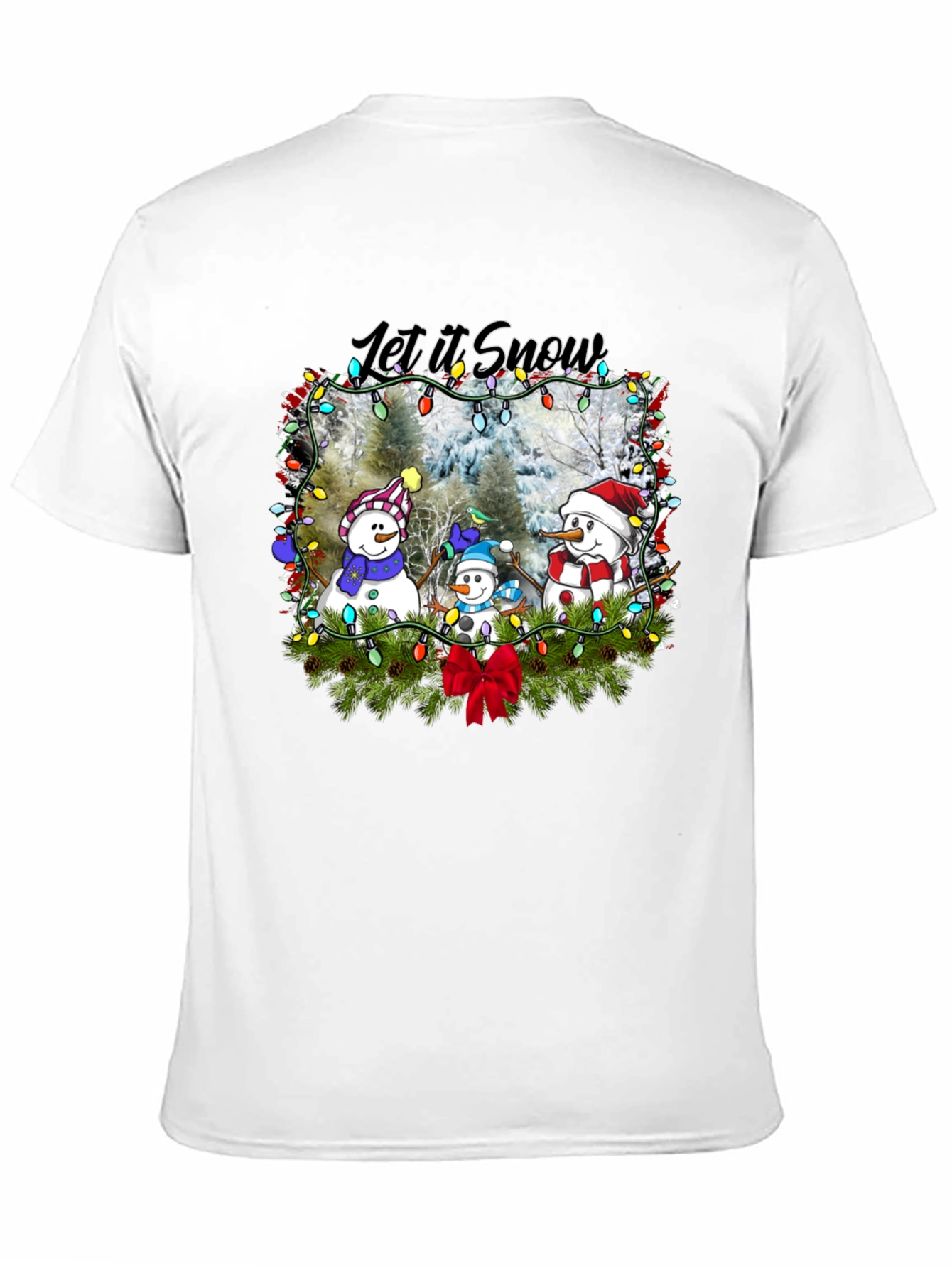Let It Snow T-Shirt with Snowmen