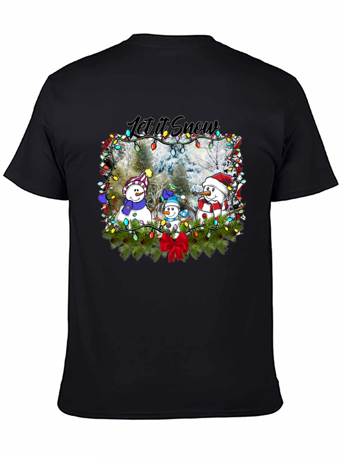 Let It Snow T-Shirt with Snowmen