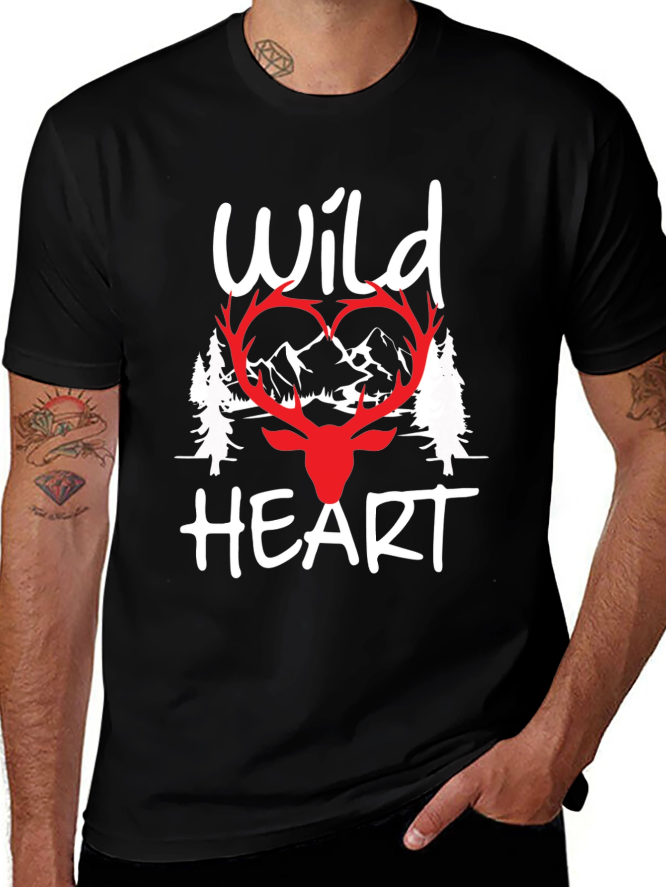 Wild Heart Graphic Tee - Nature Lover Shirt
