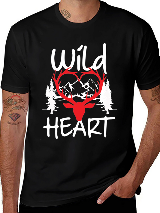 Wild Heart Graphic Tee - Nature Lover Shirt