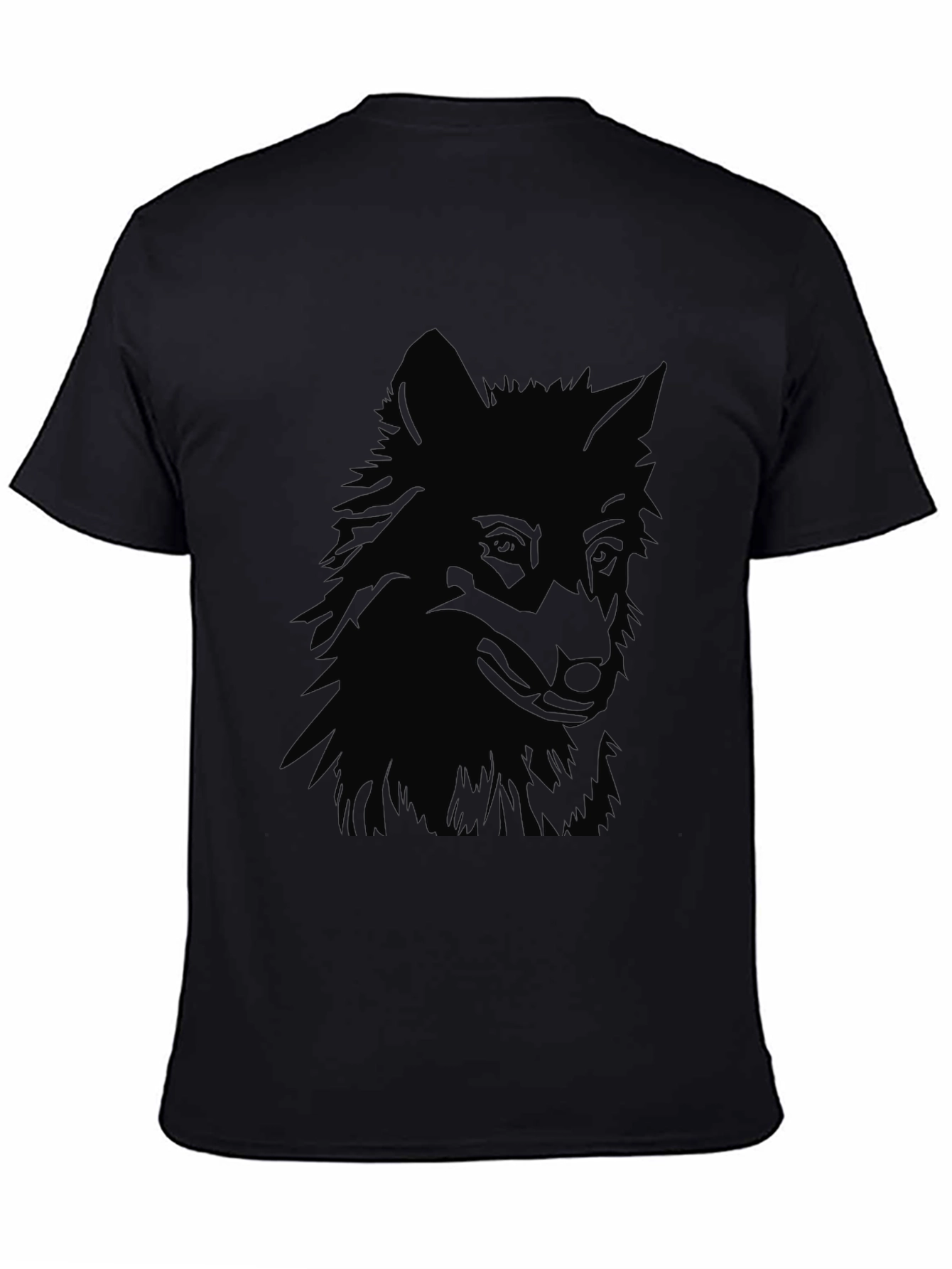 Black Wolf Graphic Print Mens T-Shirt