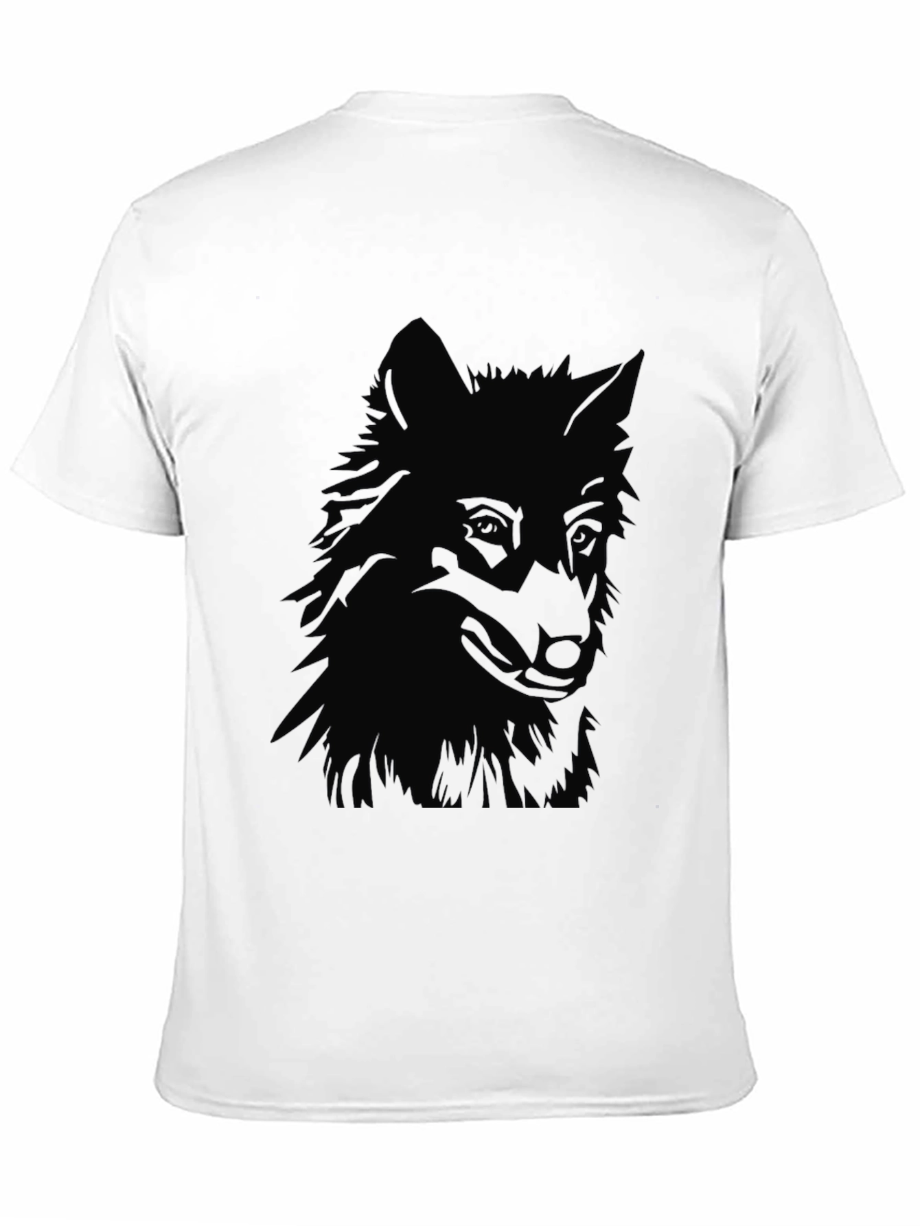 Black Wolf Graphic Print Mens T-Shirt
