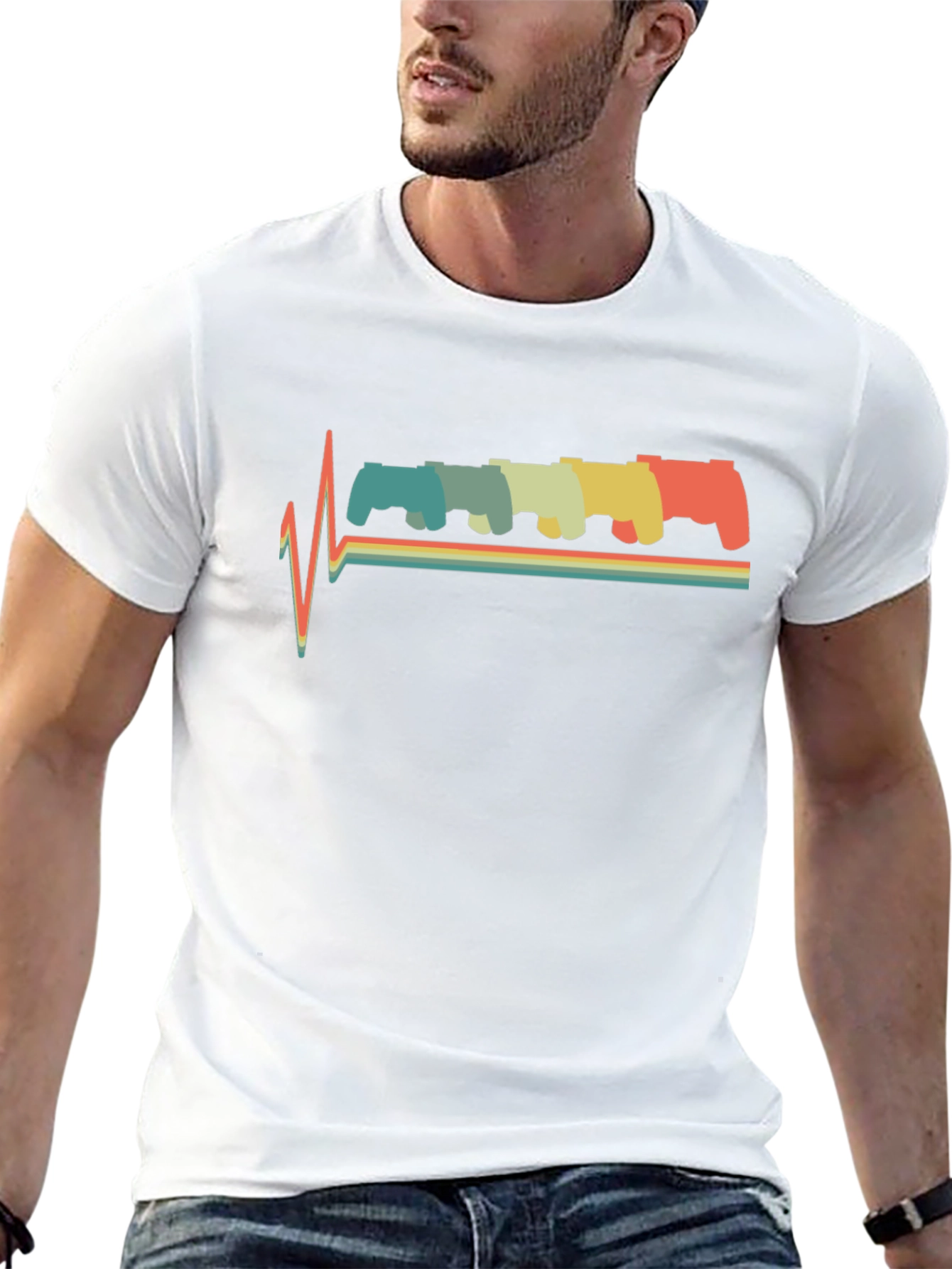 Retro Gamer Heartbeat T-Shirt