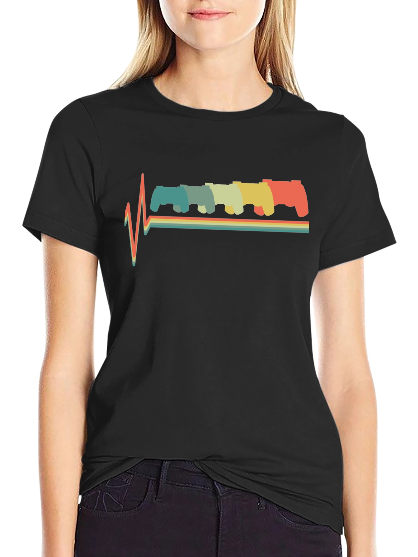 Retro Gamer Heartbeat T-Shirt