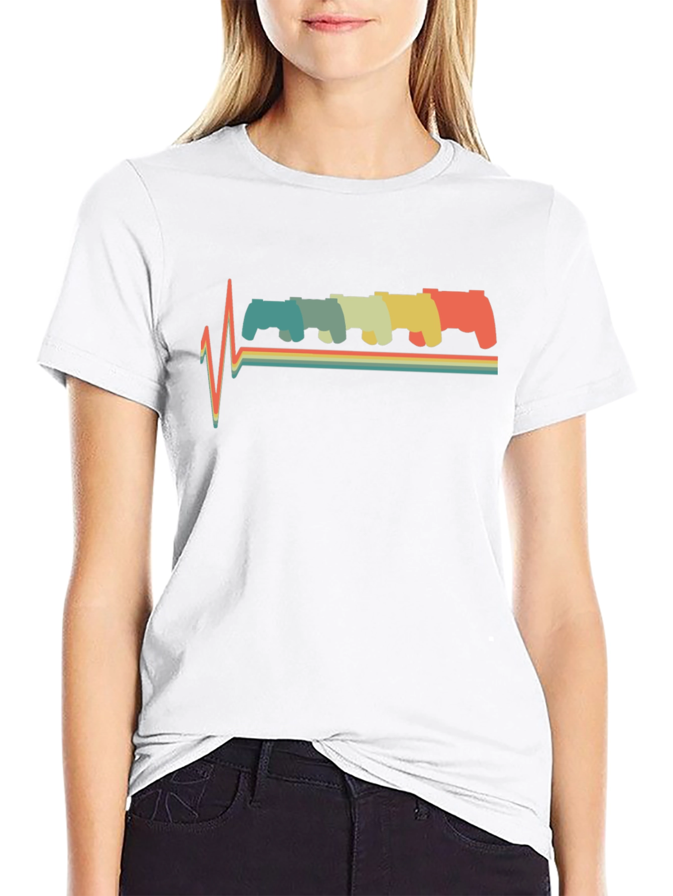 Retro Gamer Heartbeat T-Shirt