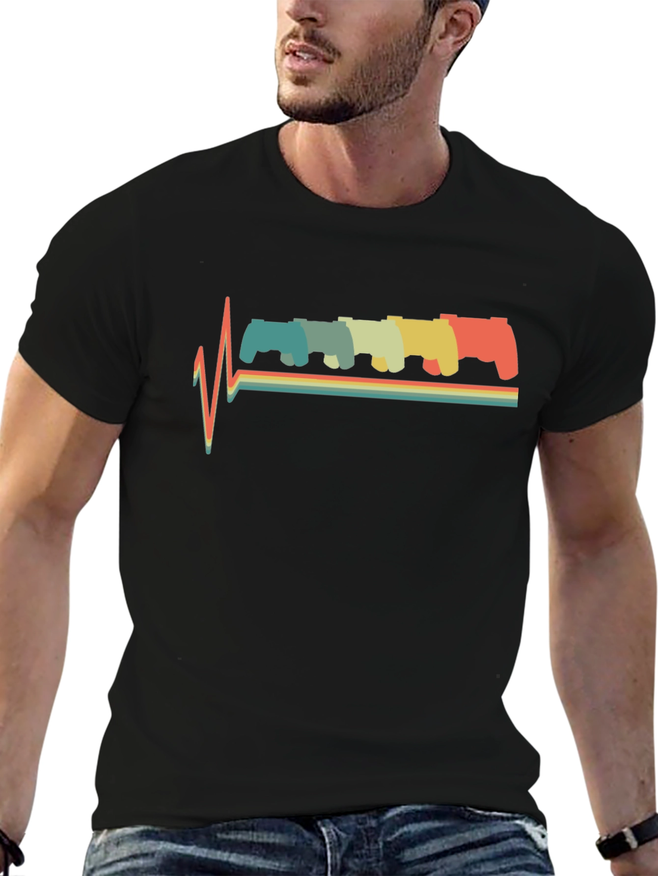Retro Gamer Heartbeat T-Shirt