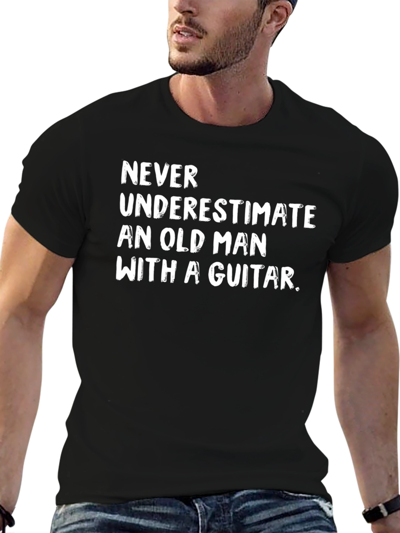 Funny Old Man with a Guitar T-Shirt