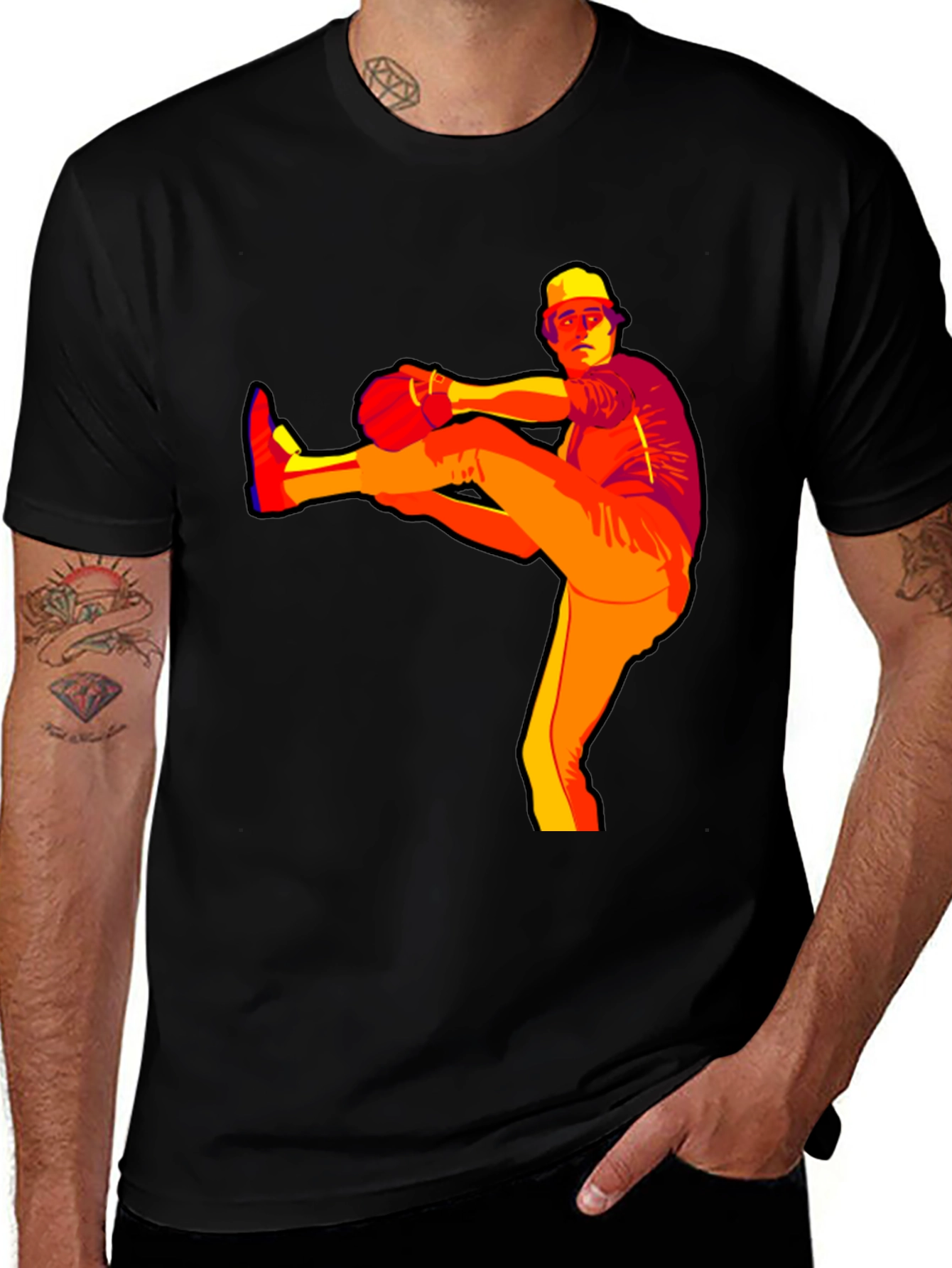Baseball Pitcher Graphic Tee