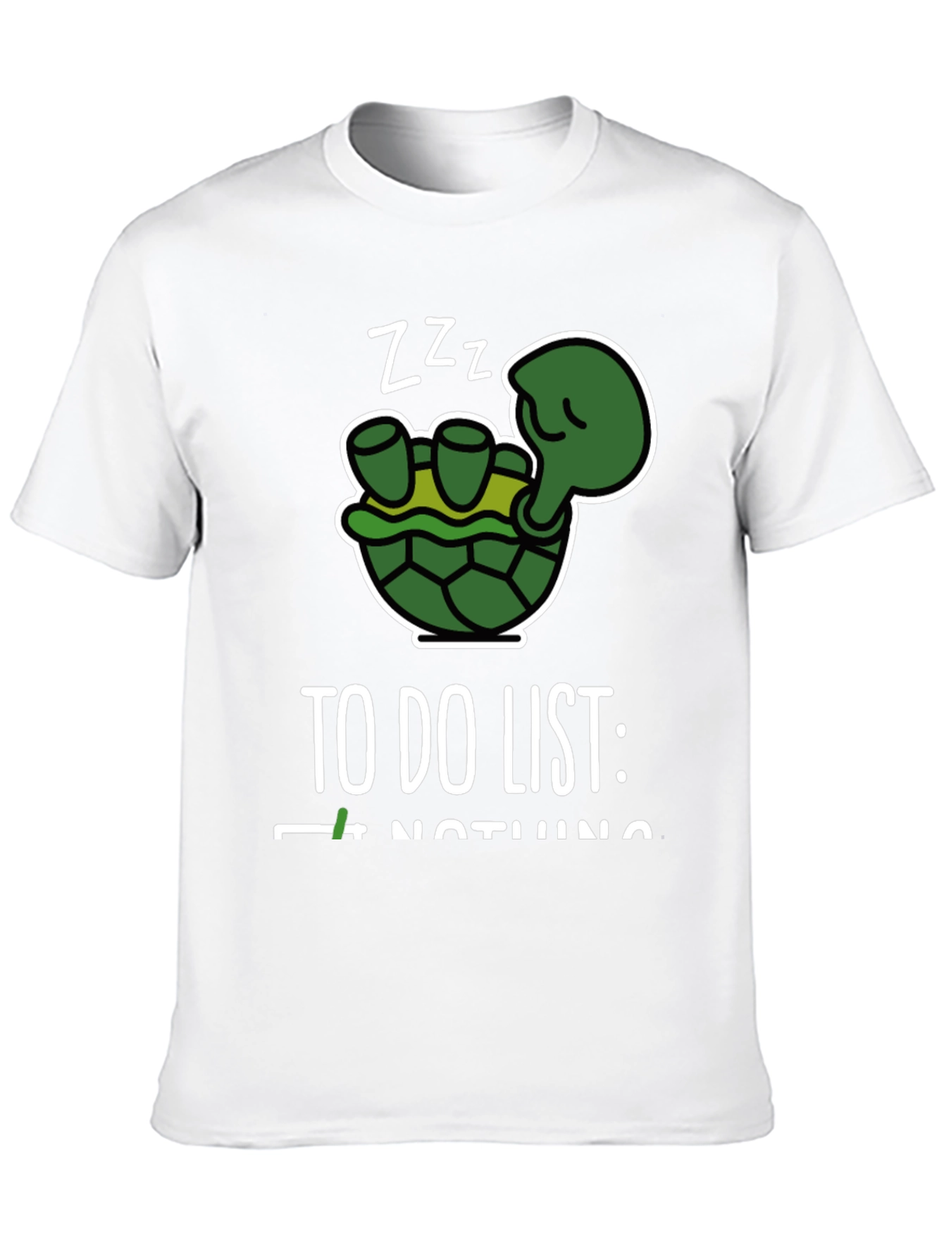 Funny Turtle To Do Nothing Black T-Shirt