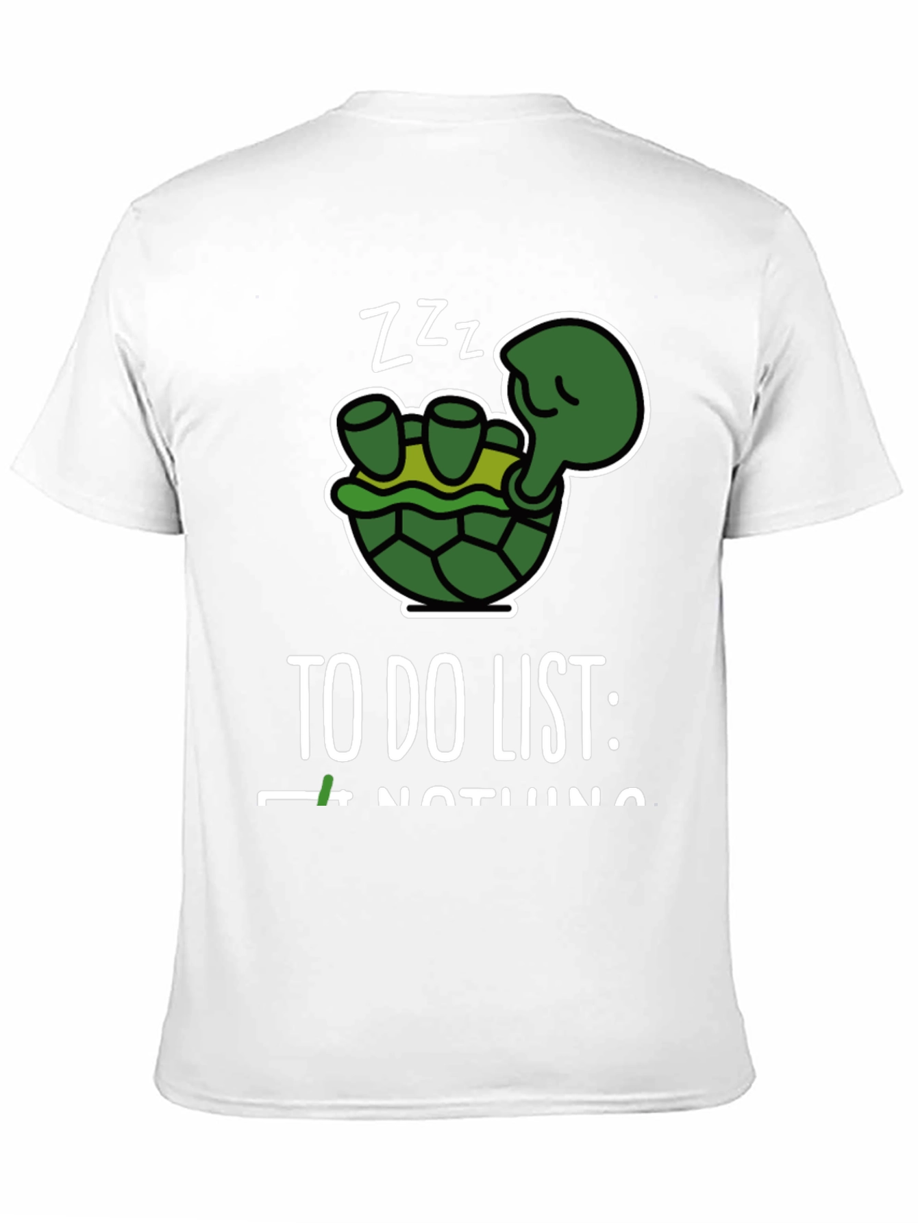 Funny Turtle To Do Nothing Black T-Shirt