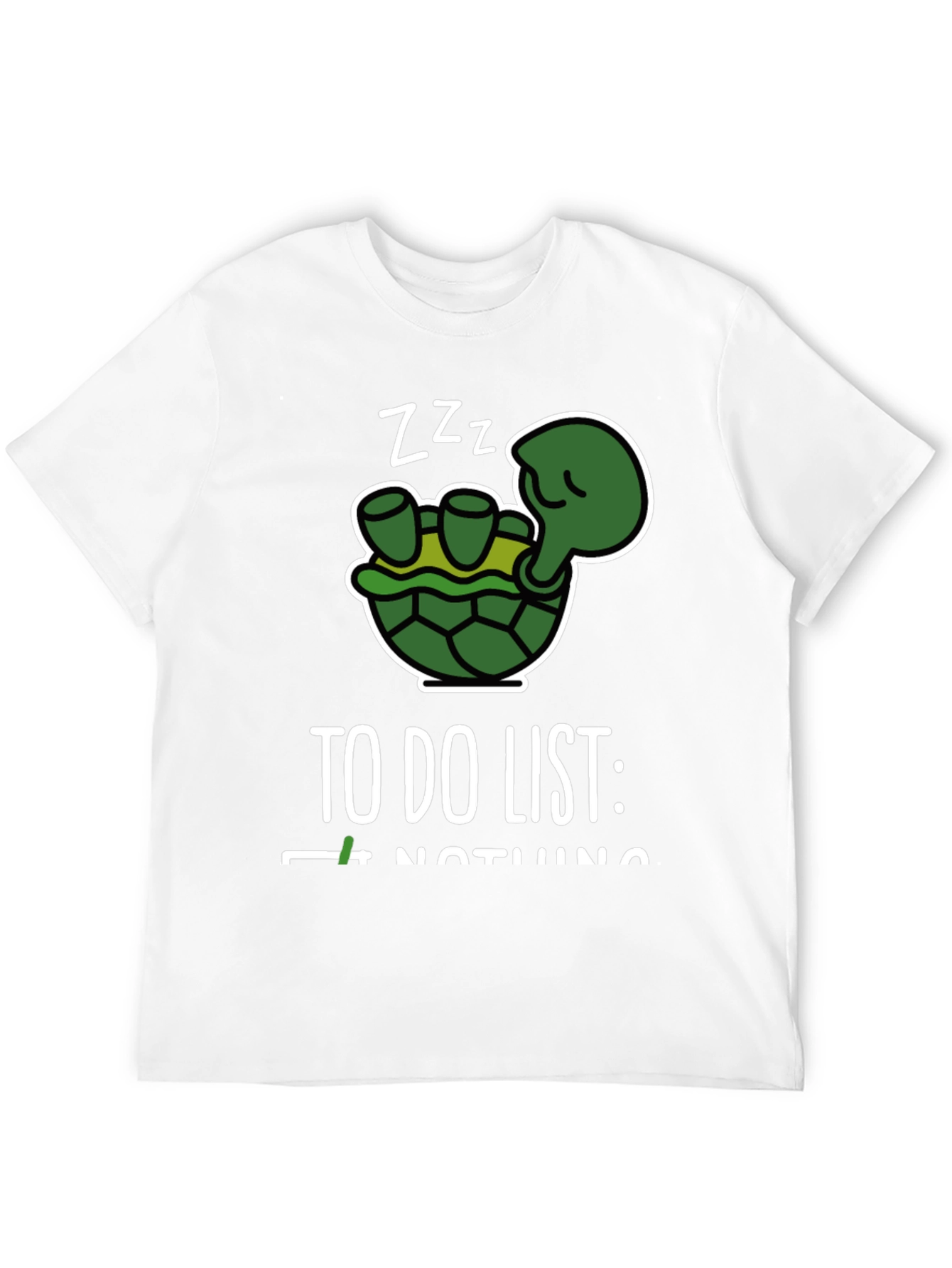 Funny Turtle To Do Nothing Black T-Shirt